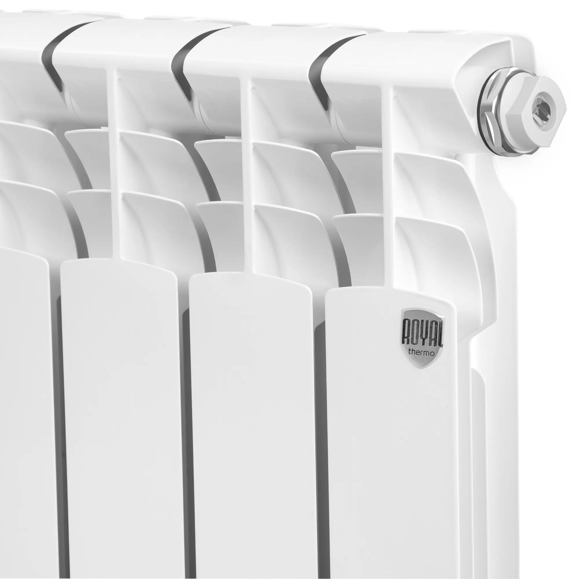 Радиатор секционный Royal Thermo Vittoria 2.0 RTV250008 500/80 8 секций боковое подключение биметалл белый - 2