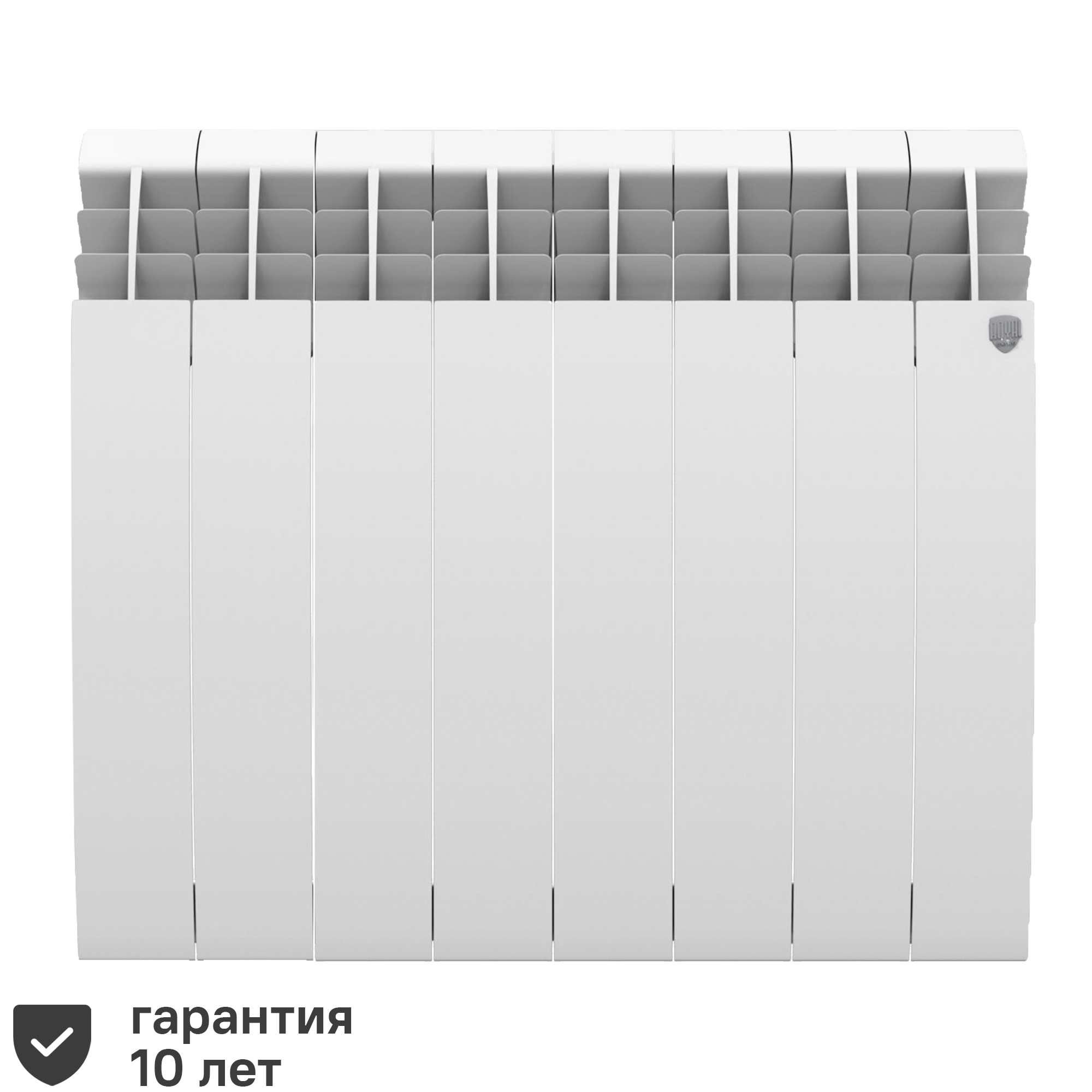 Радиатор секционный Royal Thermo Biliner Alum 500/87 8 секций боковое подключение алюминий белый
