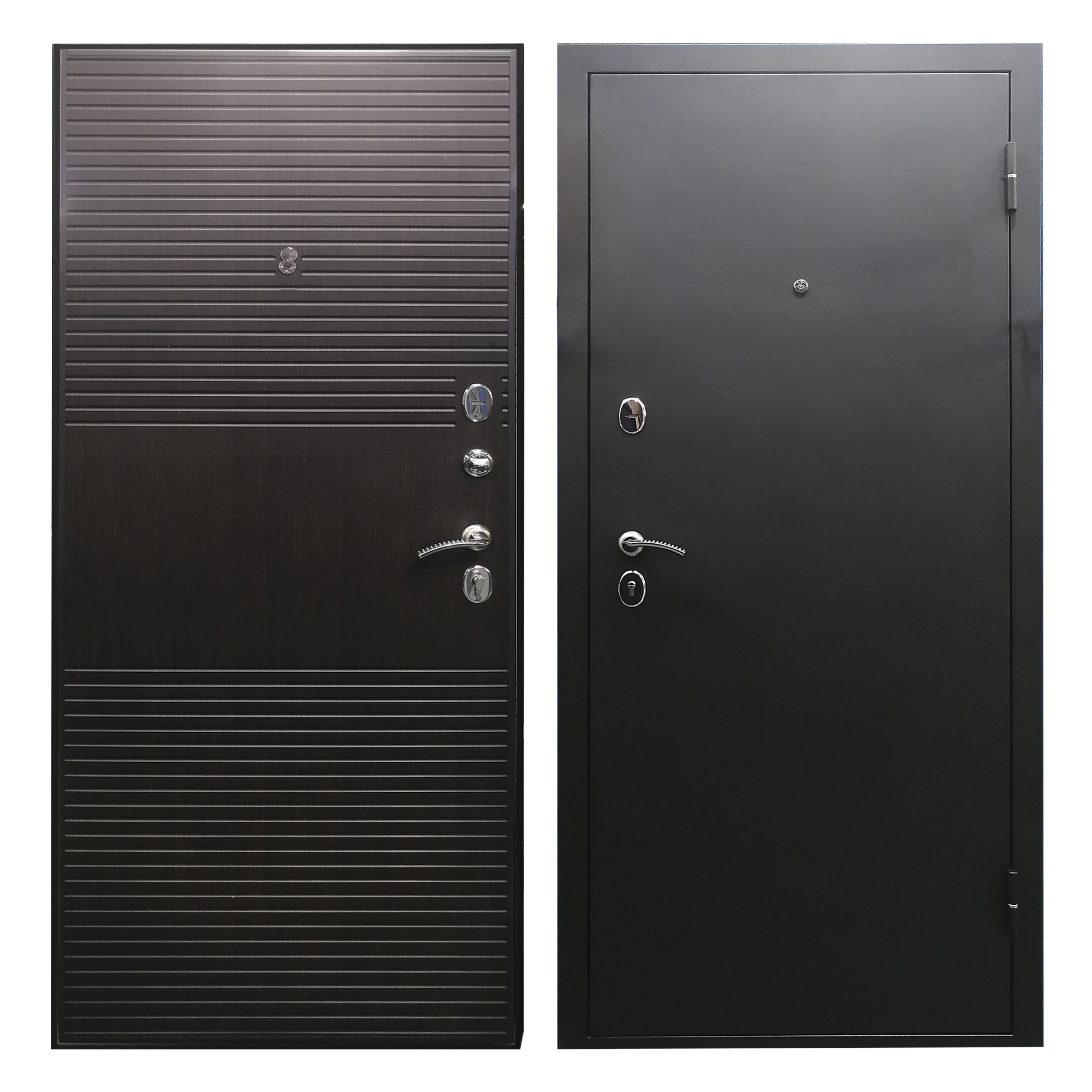 Изображение товара Входная металлическая дверь Оникс-Муар 86x205 см правая Венге МУАР