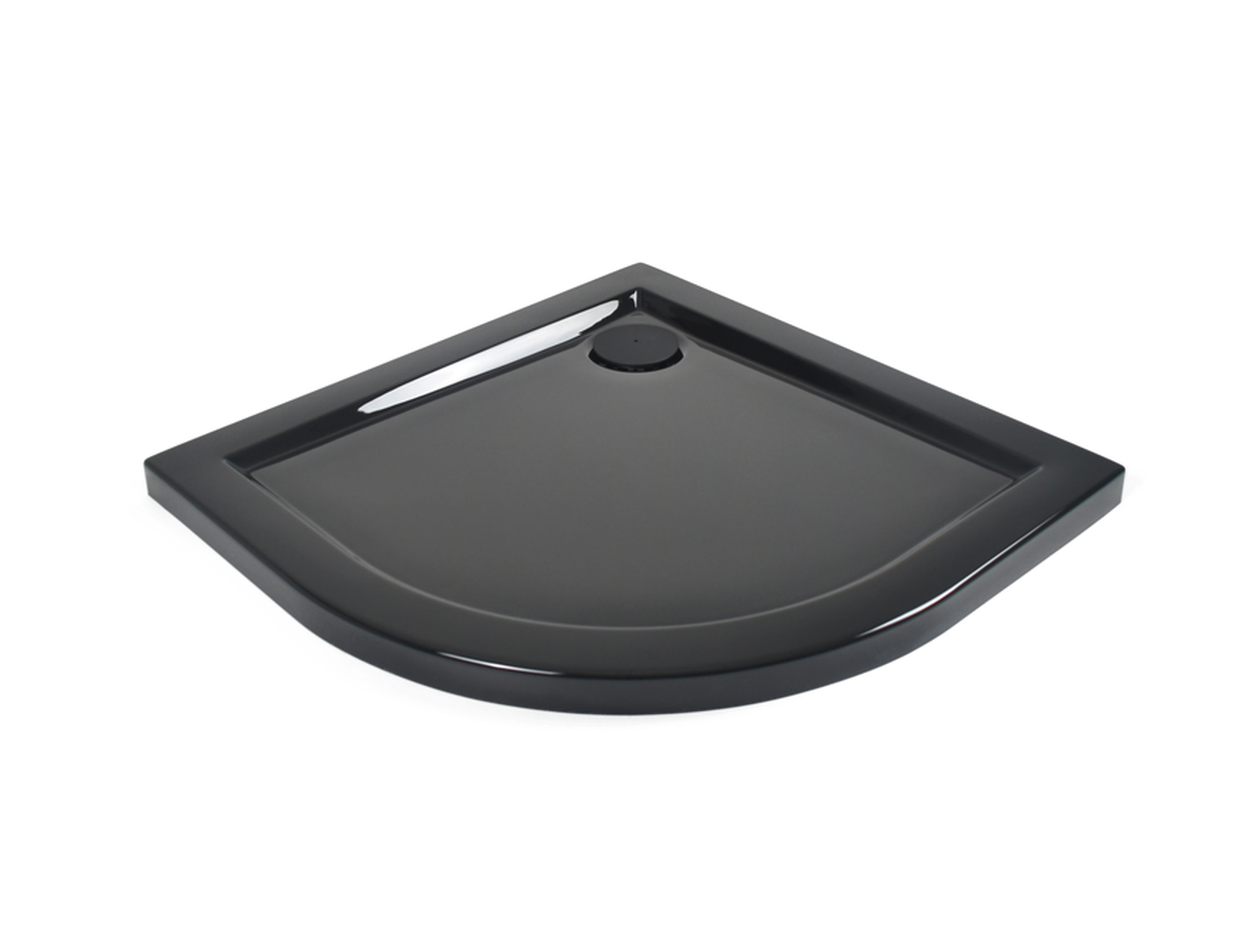 Душевой поддон Metakam Joy Black 1/4 круга акриловый 80x80 см сифон в комплекте