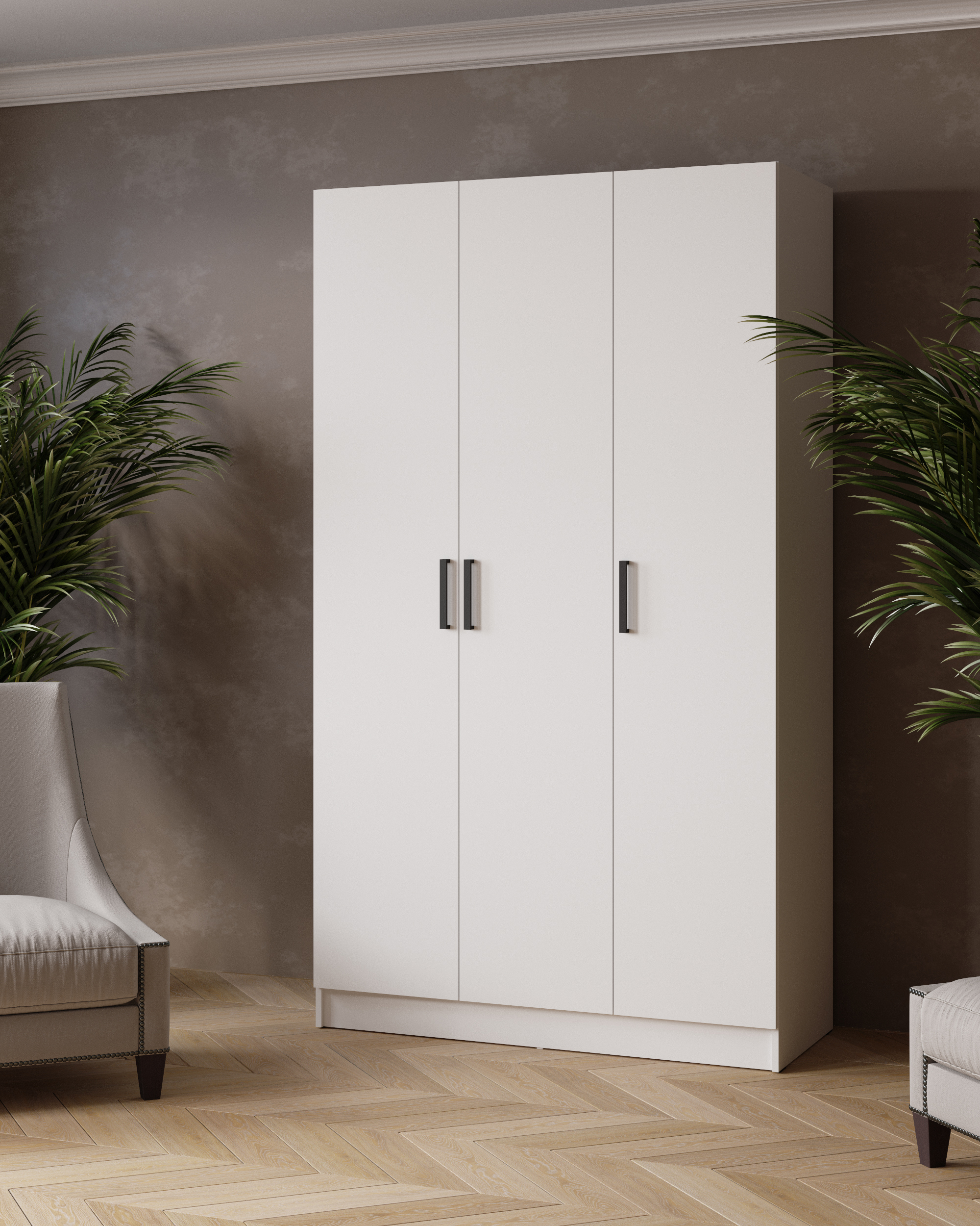 Изображение товара Шкаф распашной Микон Ларс 120x210x51 см ЛДСП цвет белый