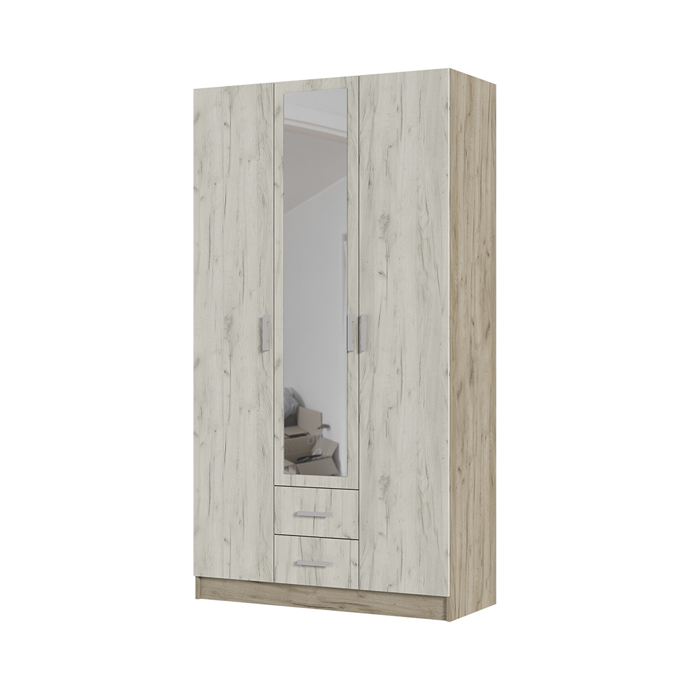 Изображение товара Шкаф распашной Стендмебель ГАРМОНИЯ 601М 120x220x50 см цвет дуб крафт белый и серый