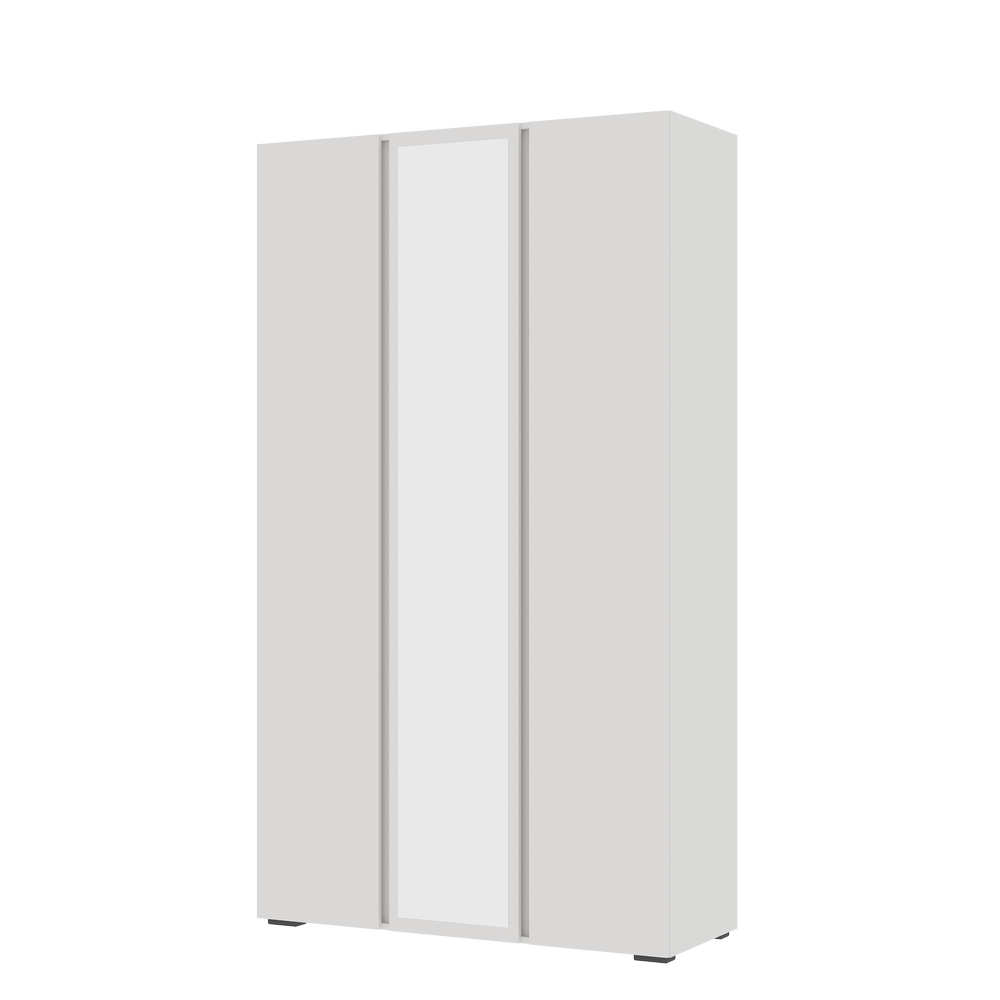 Изображение товара Шкаф распашной с зеркалом Стендмебель Хелен 02 120x210x47 см светлый ЛДСП