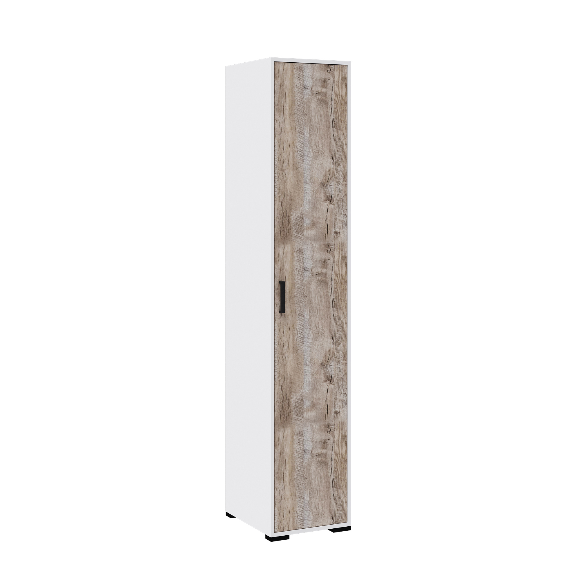 Изображение товара Шкаф распашной Микон Бриз 40x210x48 см ЛДСП цвет белый/дуб юкон