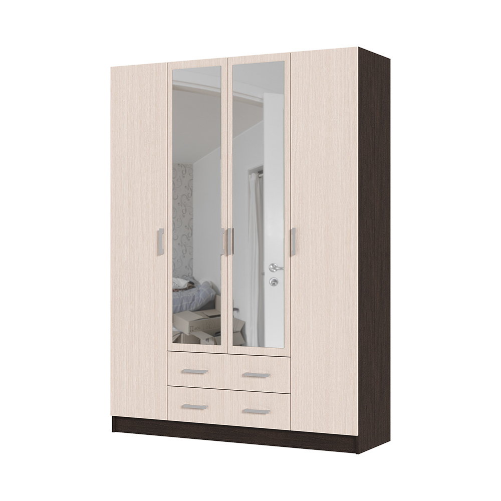 Изображение товара Шкаф распашной Гармония 160x220 см Венге дуб белфорт 4 створки