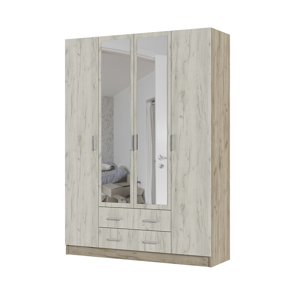 Изображение товара Шкаф распашной Гармония ШК 602 160x220x50.5 см ЛДСП зеркало российский дизайн