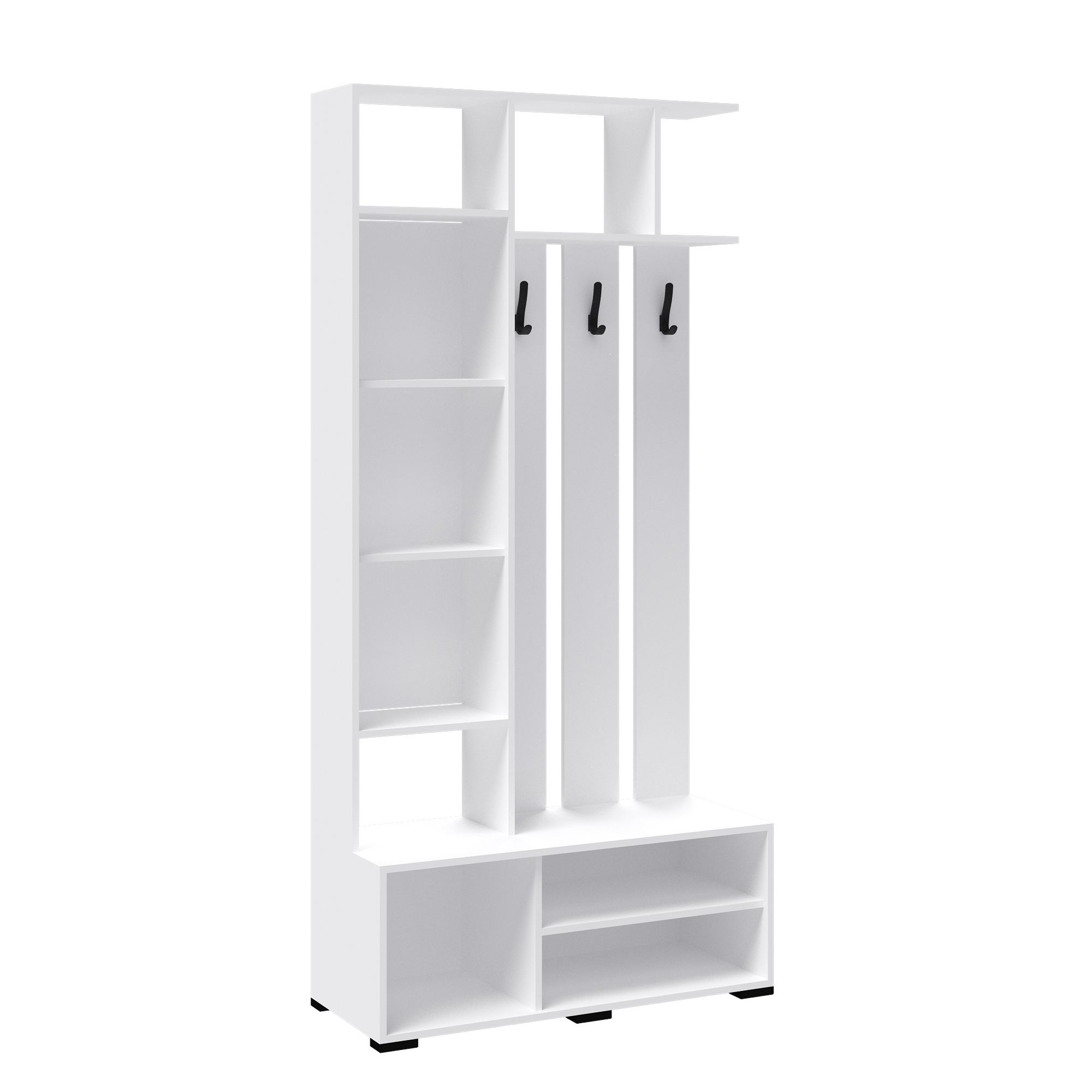 Изображение товара Напольная вешалка Микон 100x210x40.5 см ЛДСП цвет белый/дуб юкон