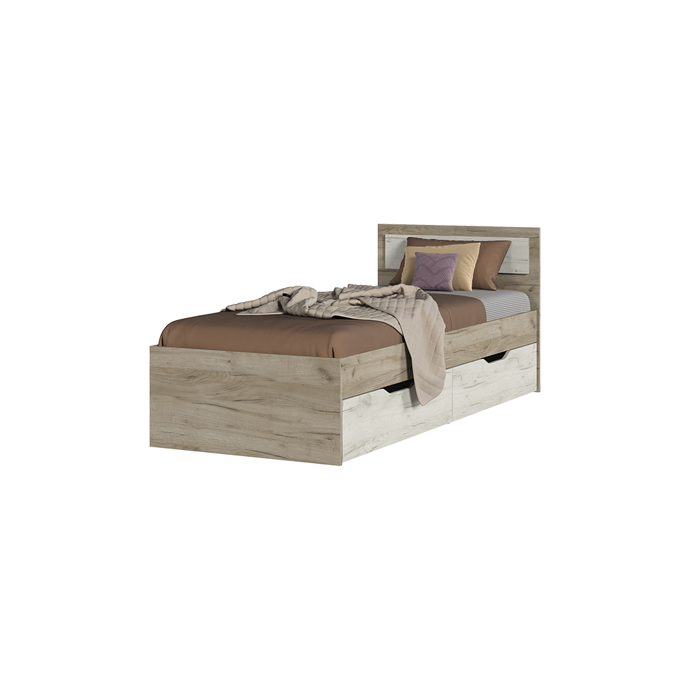 Изображение товара Кровать Гармония 80х200 см ЛДСП, стильная современная модель