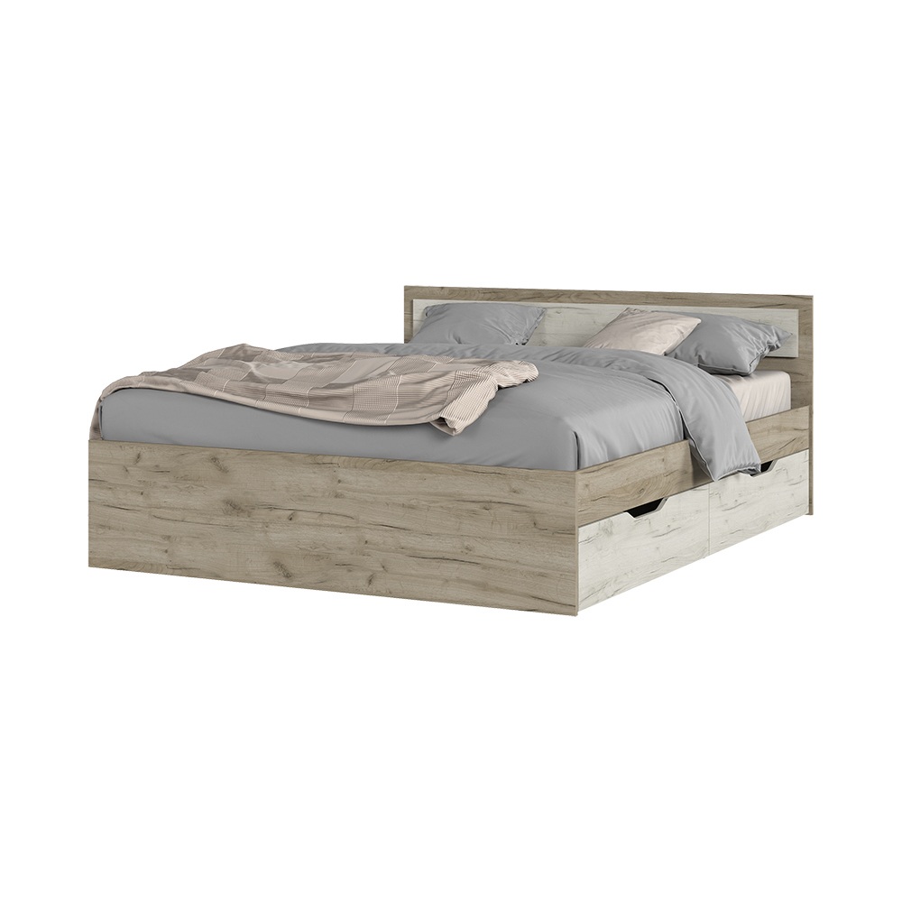 Изображение товара Кровать Гармония 165.2x78x203.2 см из ЛДСП цвет ясень шимо