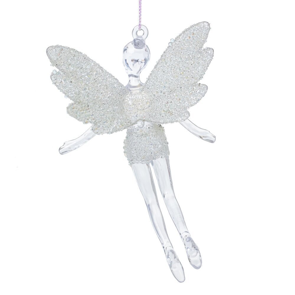 Изображение товара Ёлочная игрушка Фея прозрачная 13.5 см для новогоднего декора