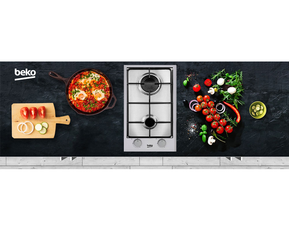 Изображение товара Газовая варочная панель Beko HDCG 32220 FX 2 конфорки нержавеющая сталь встроенная