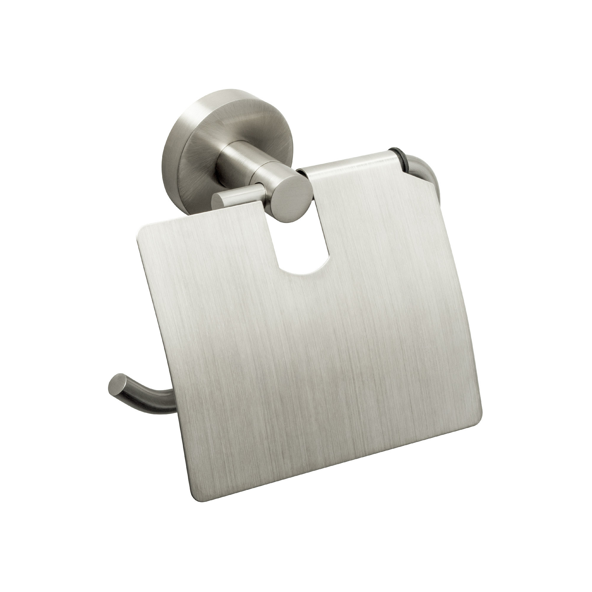 Изображение товара Держатель для туалетной бумаги Fixsen Silver FX-52010 с крышкой сталь цвет сатин