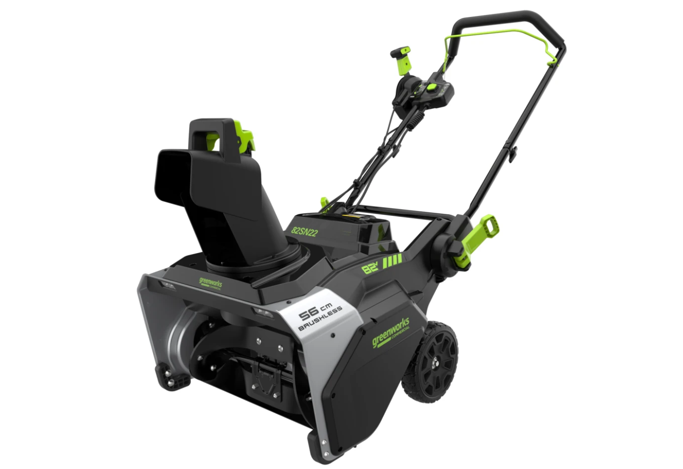 Изображение товара Аккумуляторный снегоуборщик Greenworks 2603307 НСК 56 см 82 В бесщеточный
