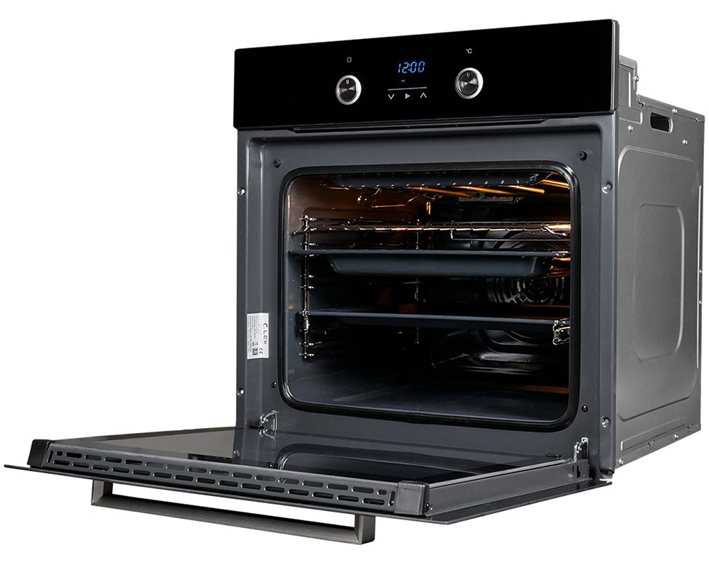 Изображение товара Встраиваемый электробуховой шкаф Lex Edp 093 Bl черный 60 л 9 режимов