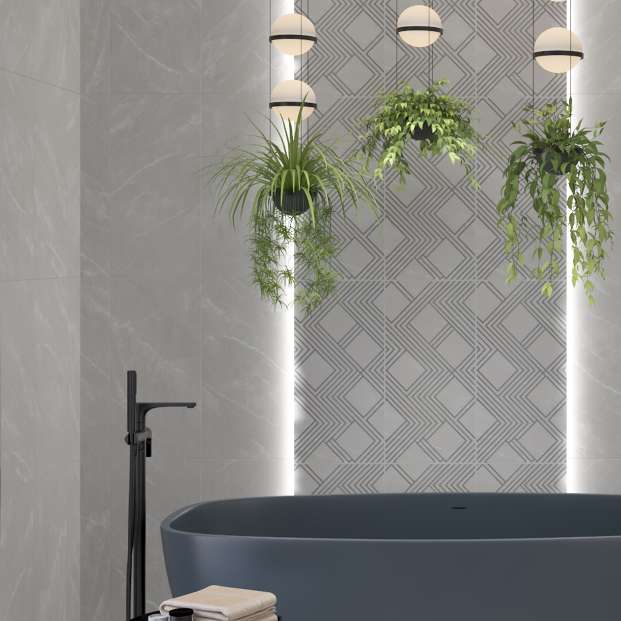 Изображение товара Плитка настенная Azori Hygge Light 31.5x63 см матовая белая для ванной