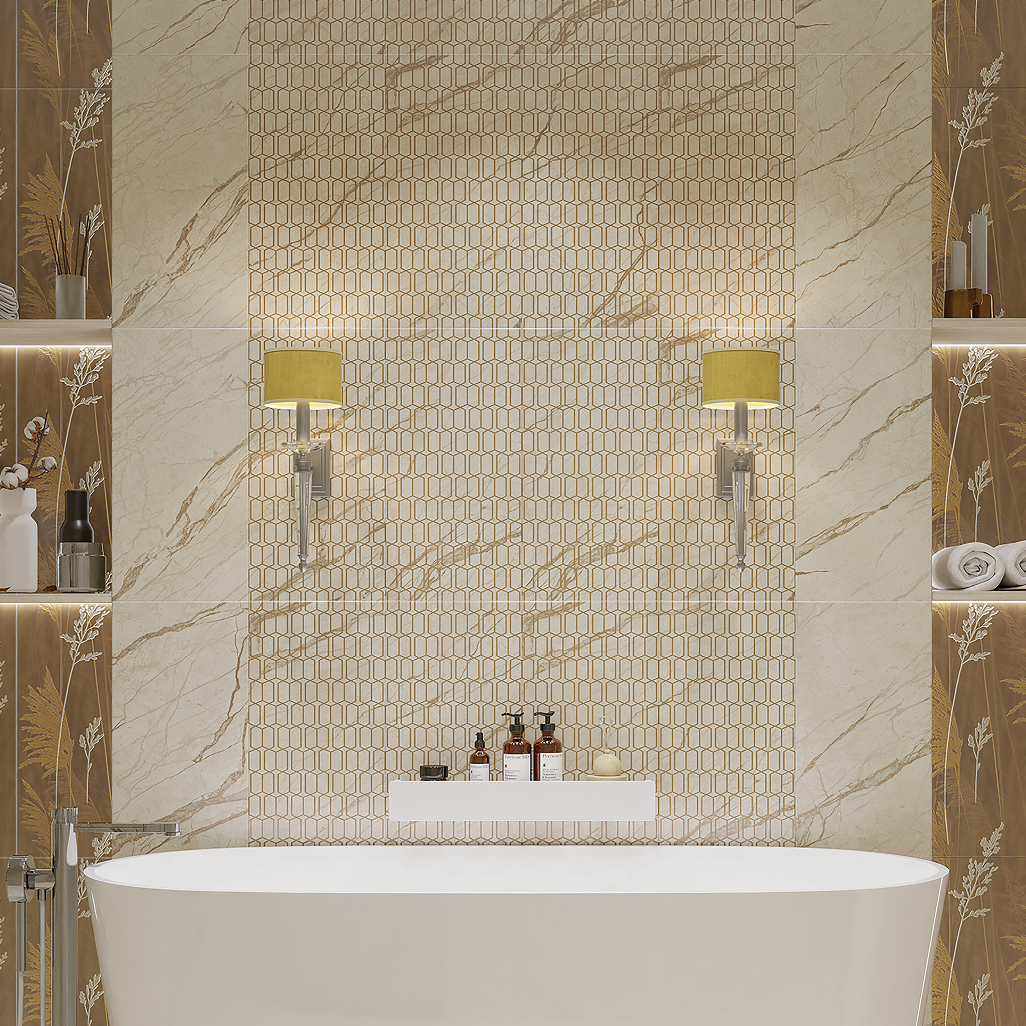 Изображение товара Плитка настенная Azori Forest Geometria 31.5x63 см 1.79 м² матовая цвет бежевый