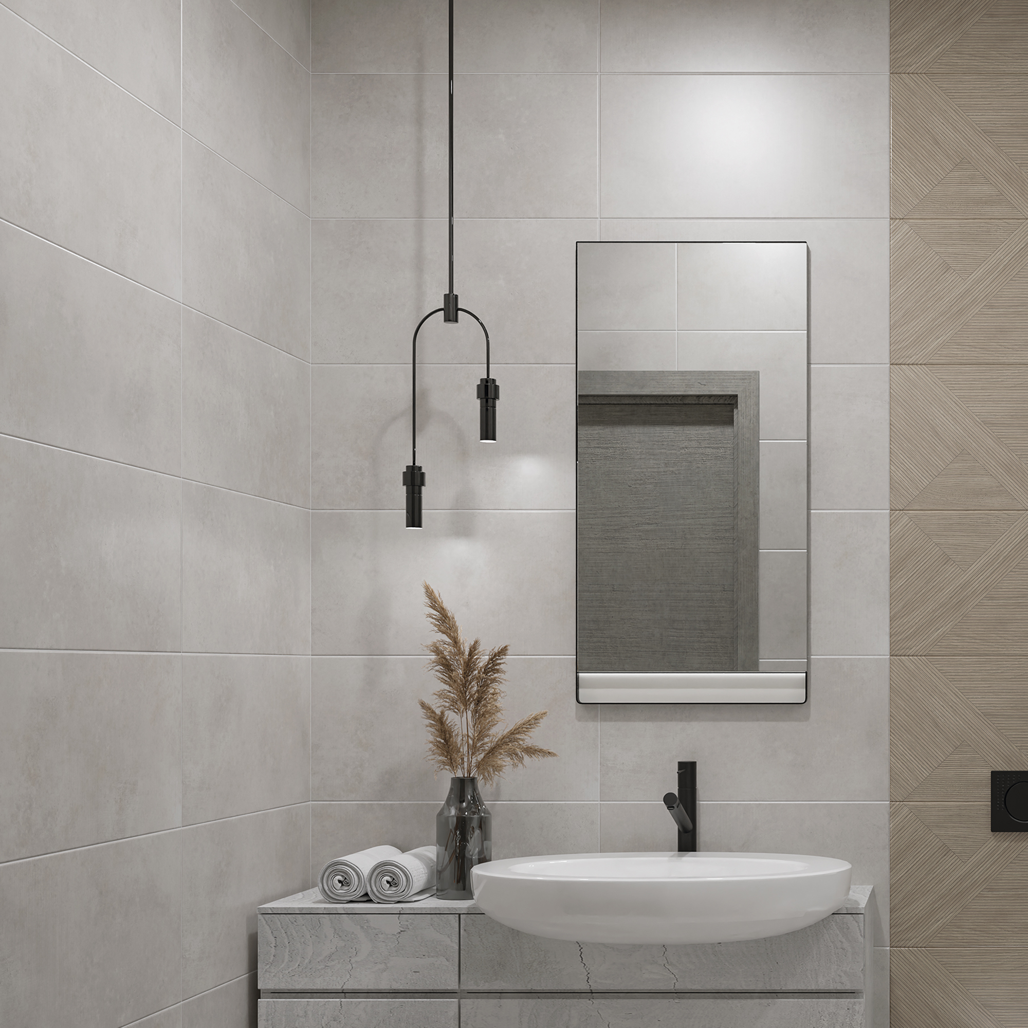 Изображение товара Плитка настенная Azori Cemento 31.5x63 см 1.79 м² матовая цвет серый