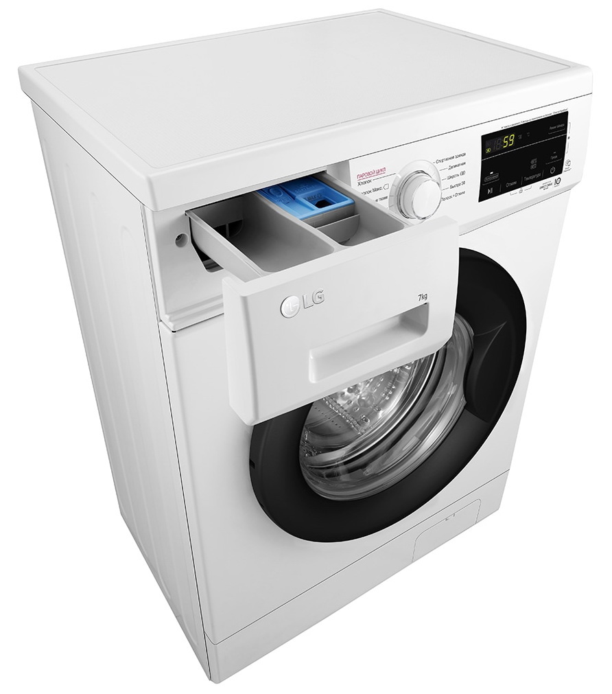Изображение товара Стиральная машина LG F2J3Hs8W 7 кг 6 движений заботы Steam