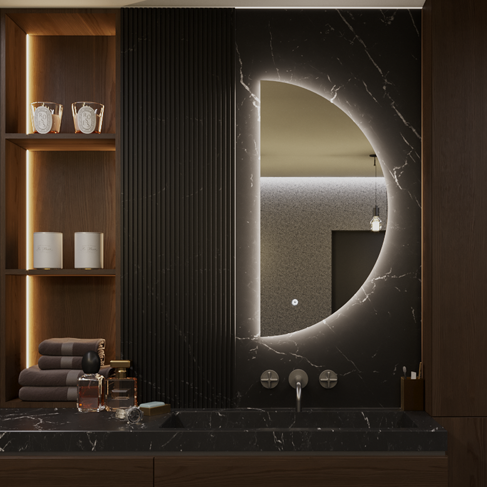 Изображение товара Зеркало для ванной Alias Муза 1/2 с подсветкой 70х140 см