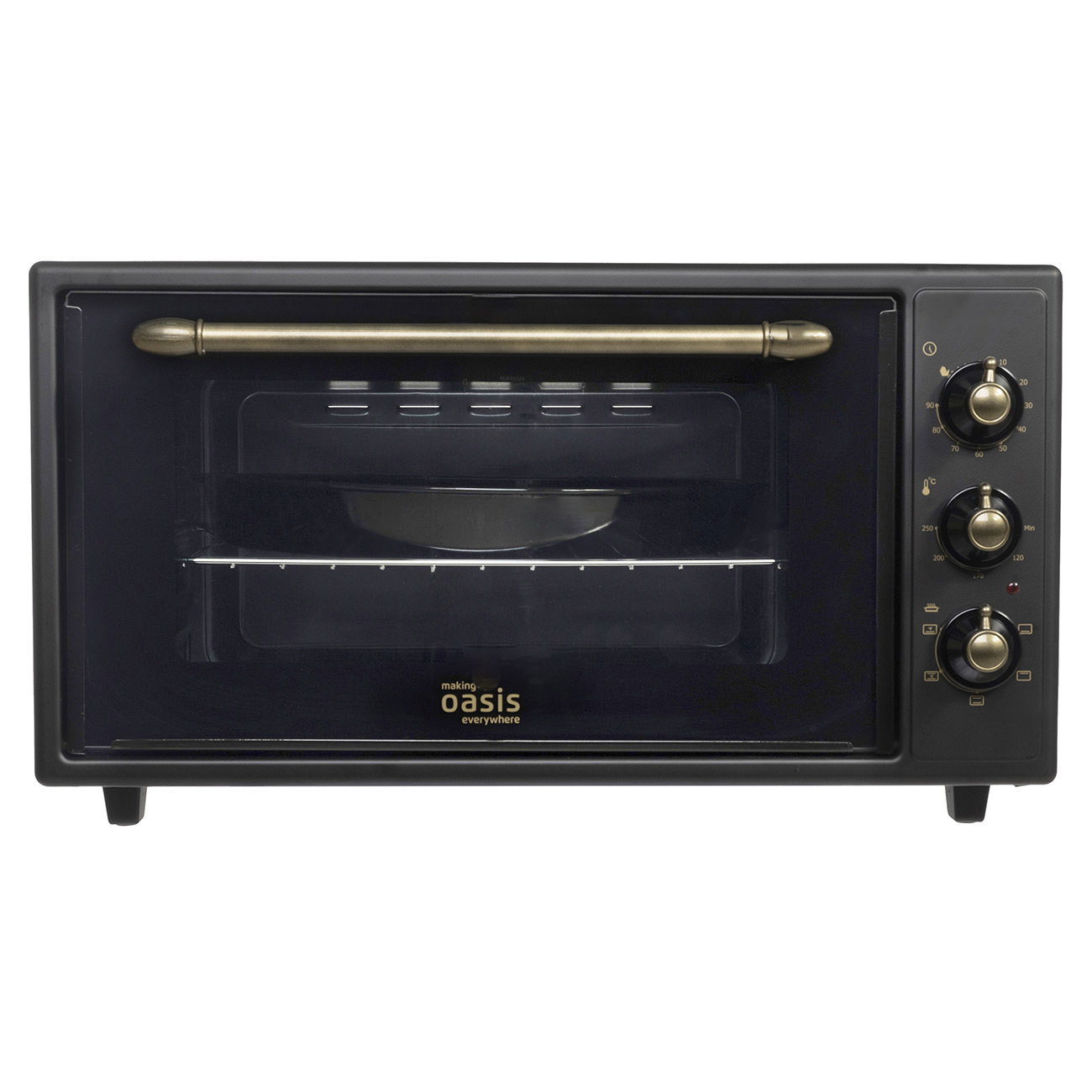 Изображение товара Электропечь MAKING OASIS EVERYWHERE M-50CBL 1800 Вт черная мини-печь для домашней кухни