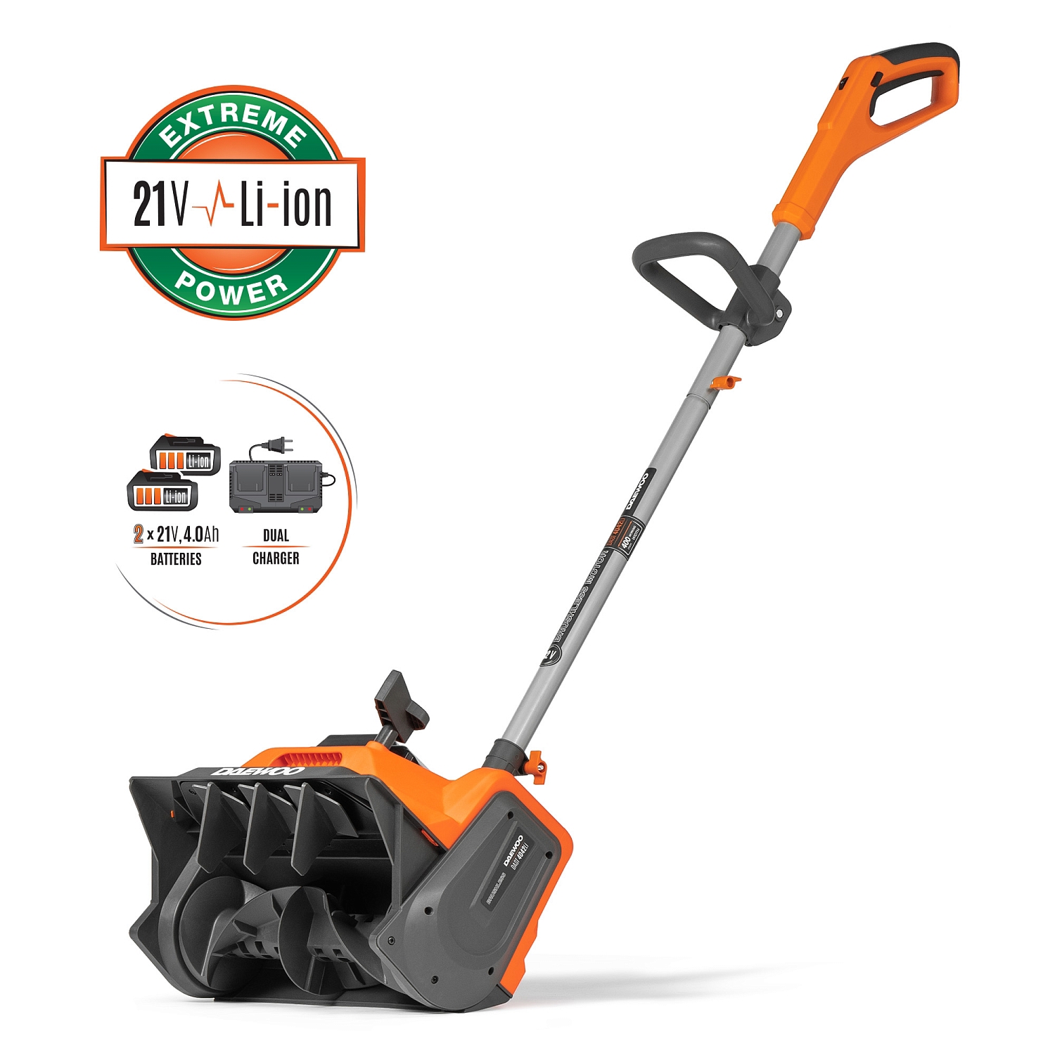 Изображение товара Снегоуборщик аккумуляторный Daewoo DAST 4042Li SET 40 см