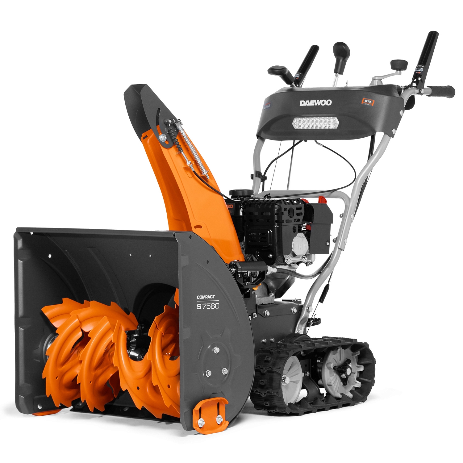 Изображение товара Бензиновый снегоуборщик Daewoo S 7560 61 см 8 л.с. гусеничный с редуктором