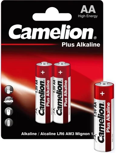 Изображение товара Батарейка Camelion Plus Alkaline LR6-BP2 алкалиновая LR6 AA 2 шт.
