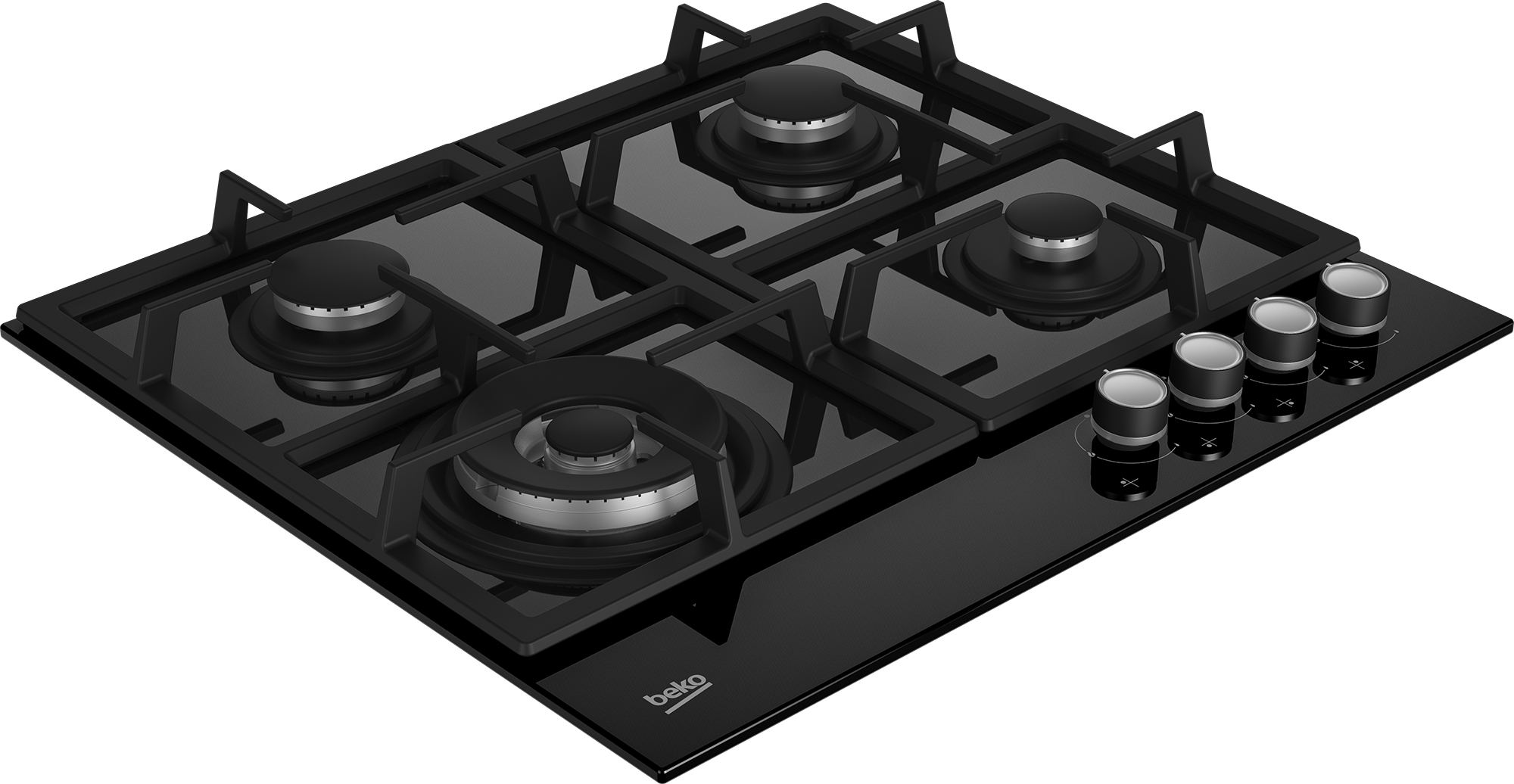 Изображение товара Газовая варочная панель Beko Hilw 64225 S встраиваемая черного цвета