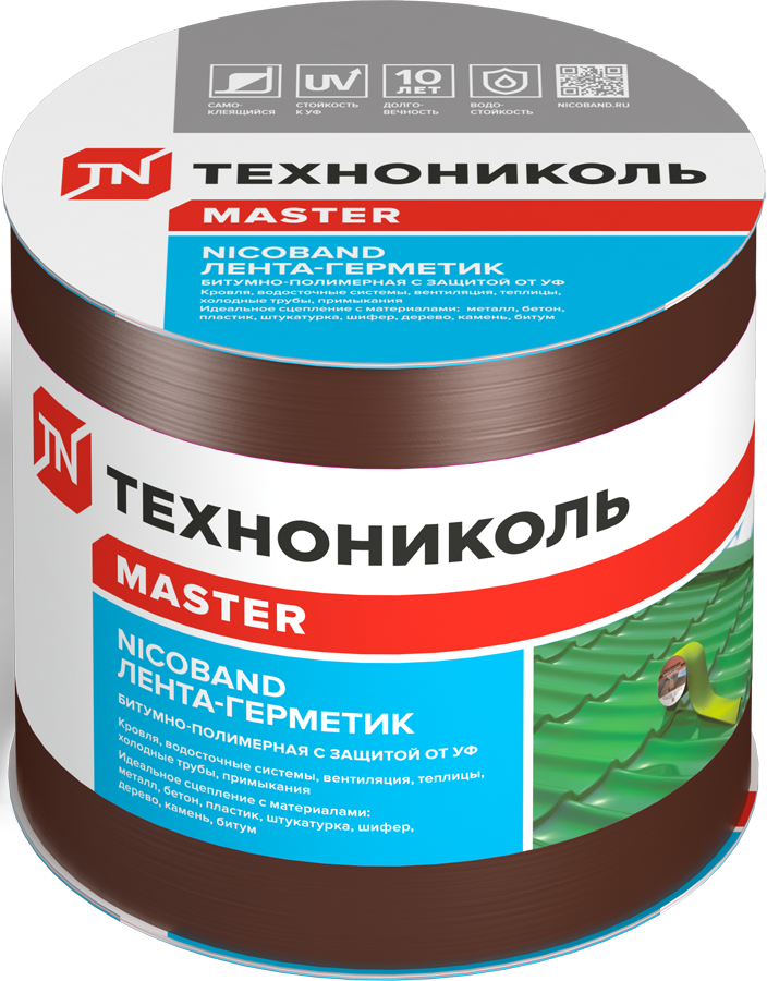 Лента-герметик Никобенд 3x0.1 м цвет коричневый