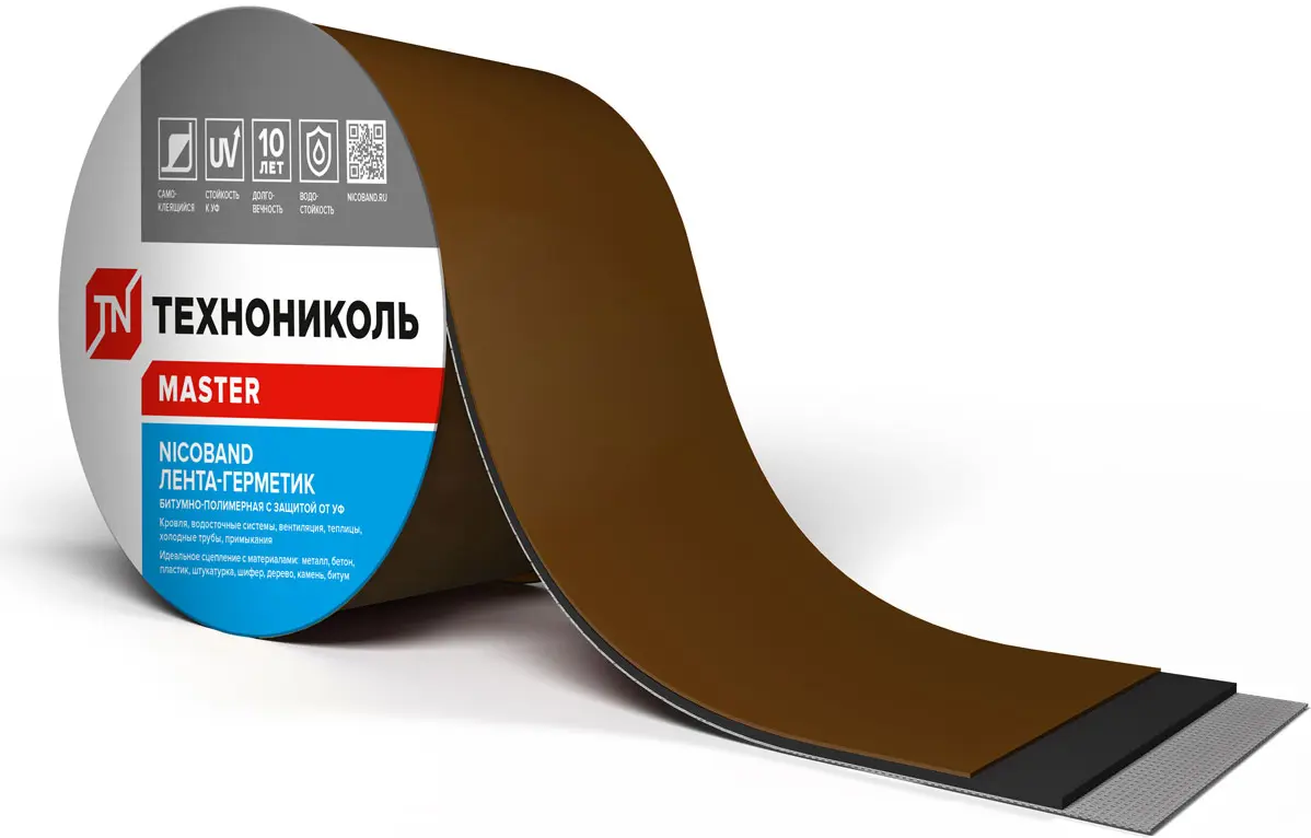 Лента-герметик Никобенд 10x0.15 м цвет коричневый - 1