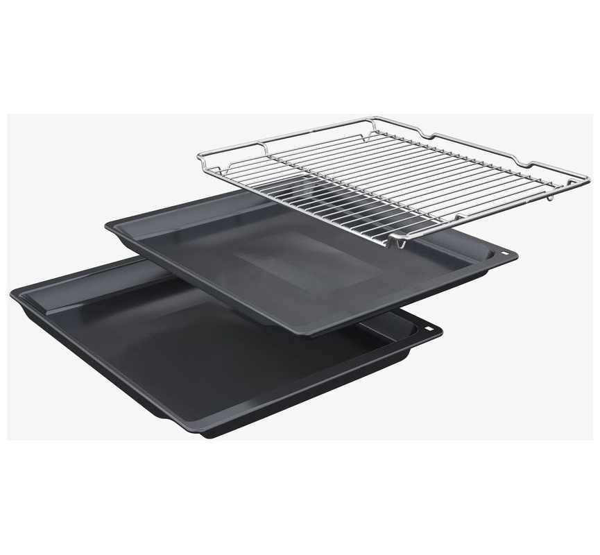 Изображение товара Встраиваемый духовой шкаф Bosch Hbg7361B1 71л черный гриль конвекция электросовременное управление