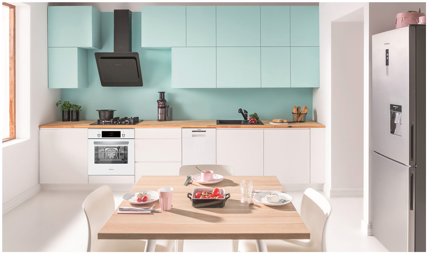 Изображение товара Встраиваемый духовой шкаф HANSA Boew68411 Quadrum 65 л конвекция гриль паровая очистка