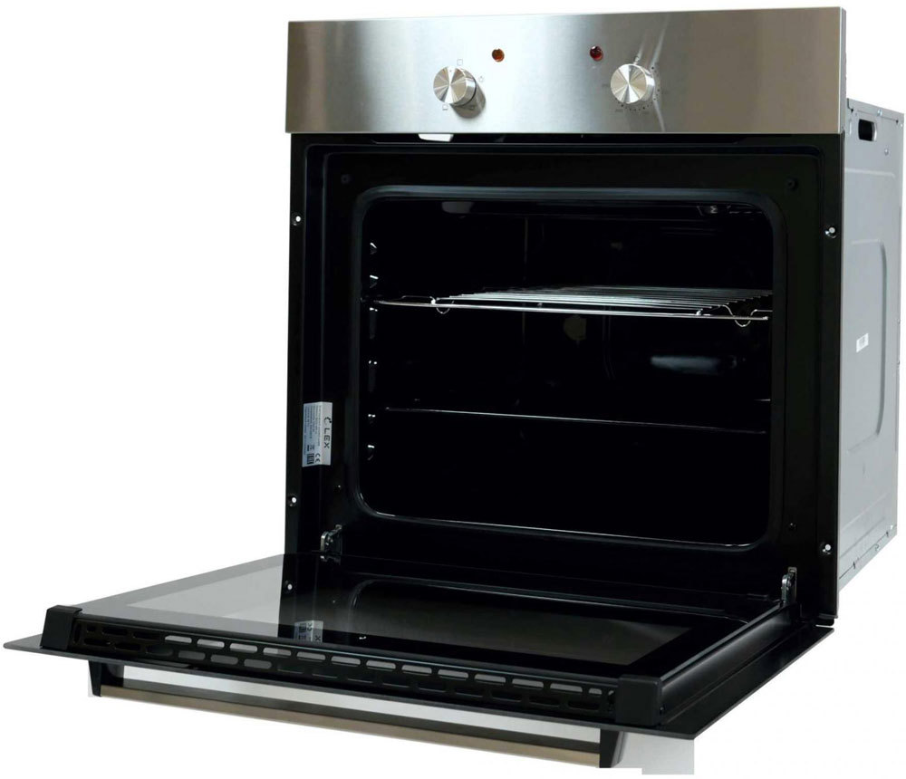 Изображение товара Встраиваемый духовой шкаф Lex Edm 041 Ix 62 л черный с грилем и таймером