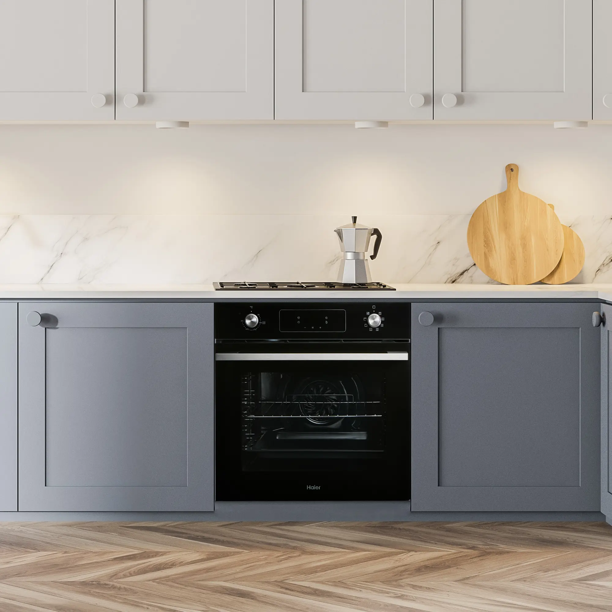 Электрический духовой шкаф Haier HOD-P08WGB 59.5x59.5x56.8 см конвекция цвет черный - 14