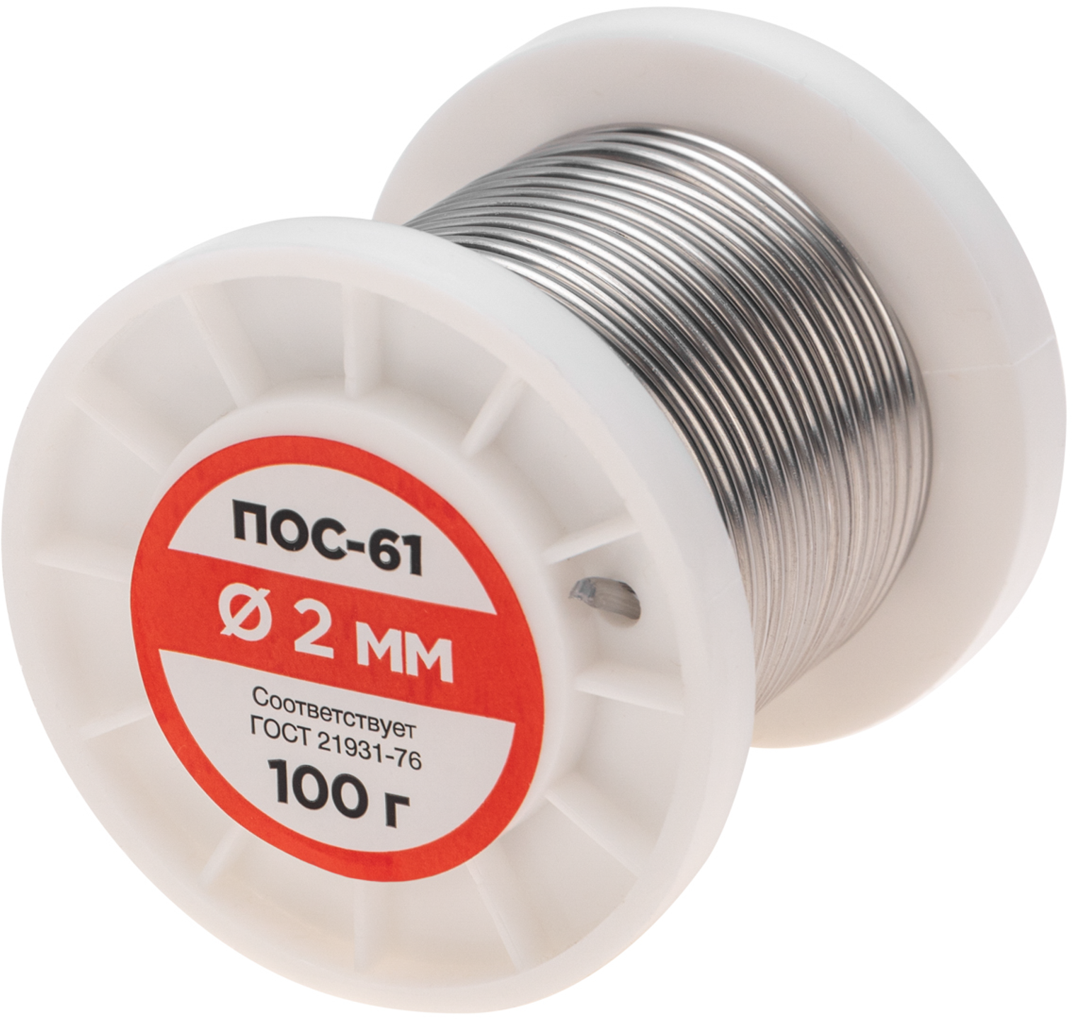 Изображение товара Припой Rexant ПОС-61 2 мм 100 г для надежной пайки металлов