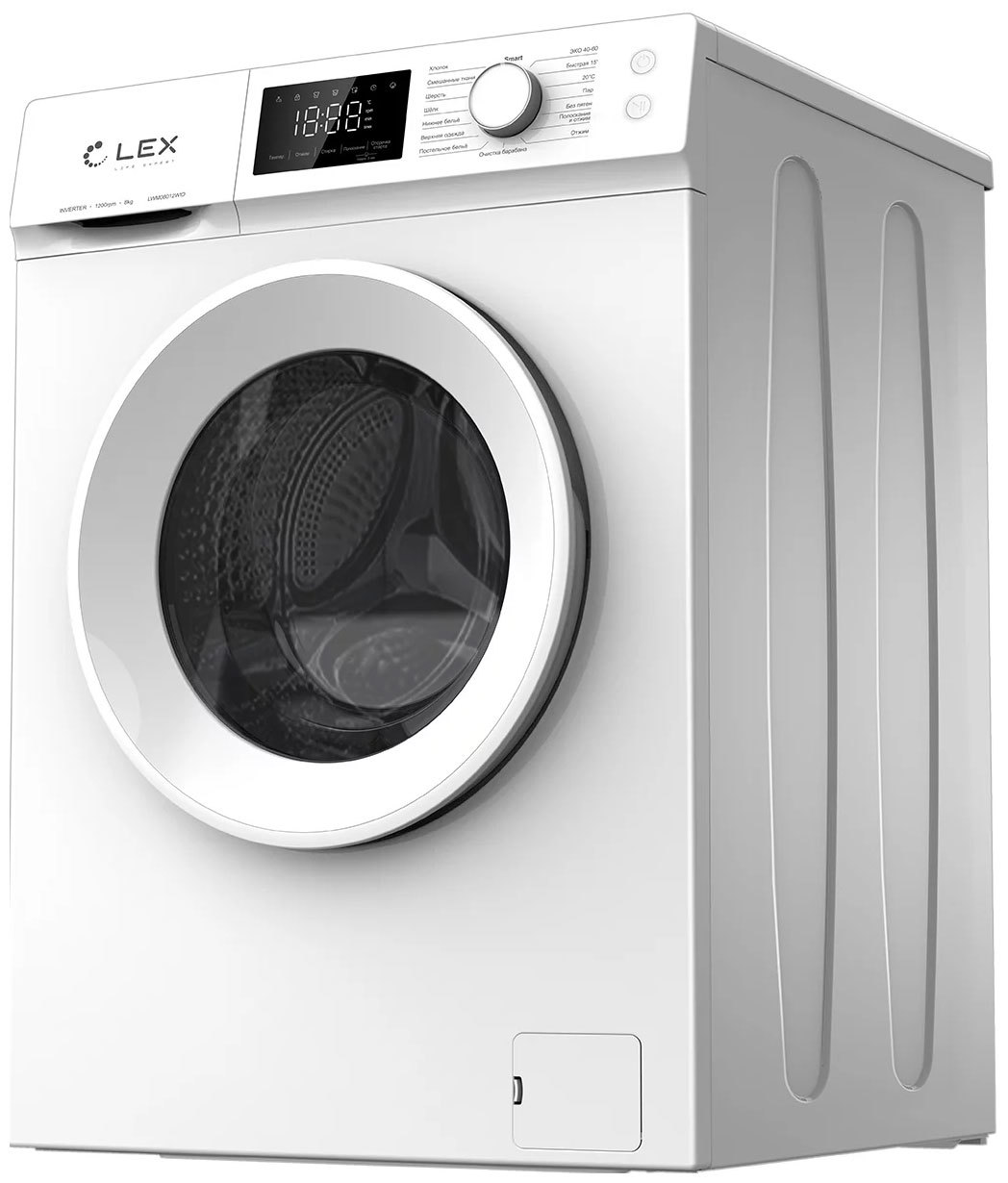 Изображение товара Стиральная машина Lex Lwm08012wid 60x84x50 см 8 кг цвет белый