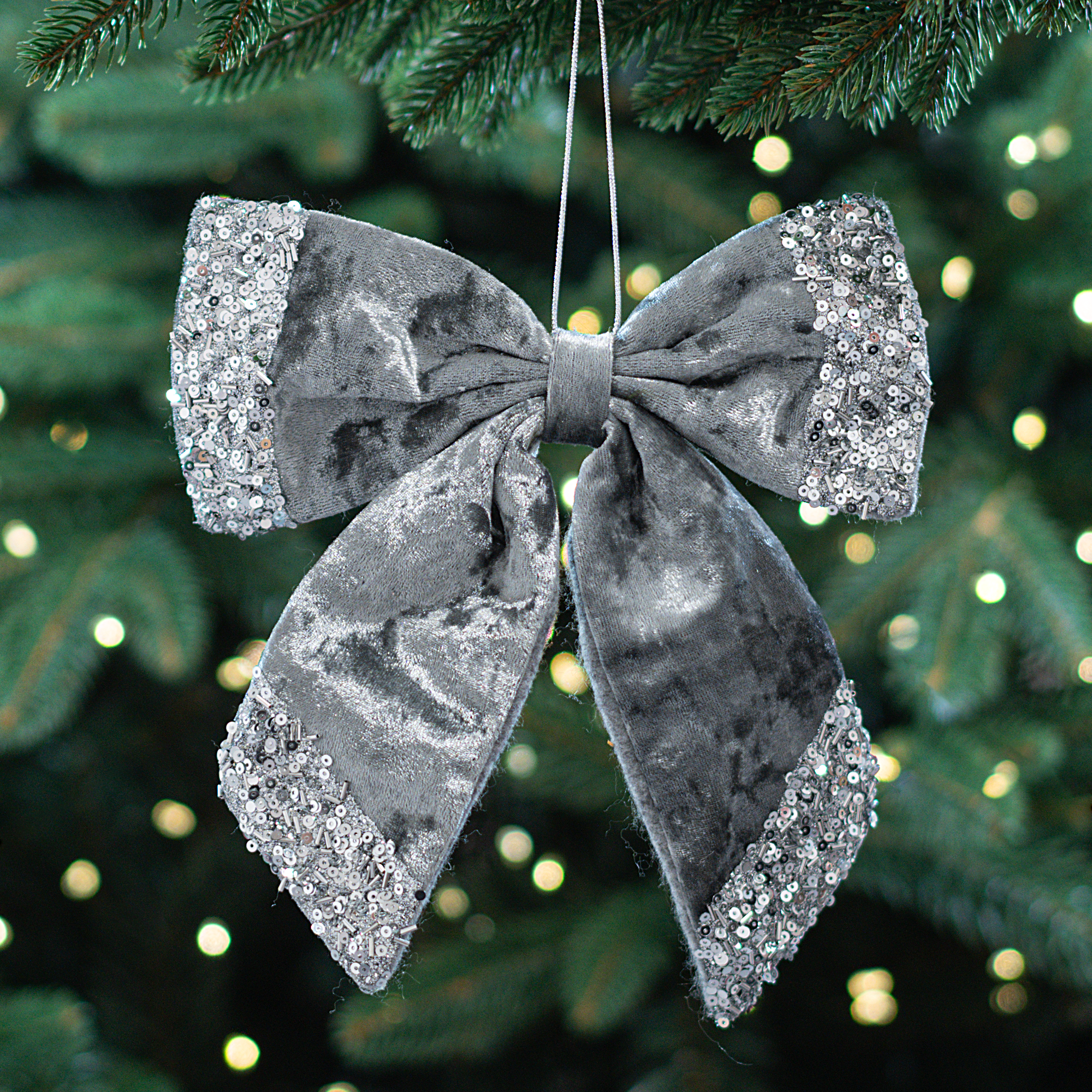 Изображение товара Декоративный бант из полиэстера 22x20 см фиолетовый украшение для праздников