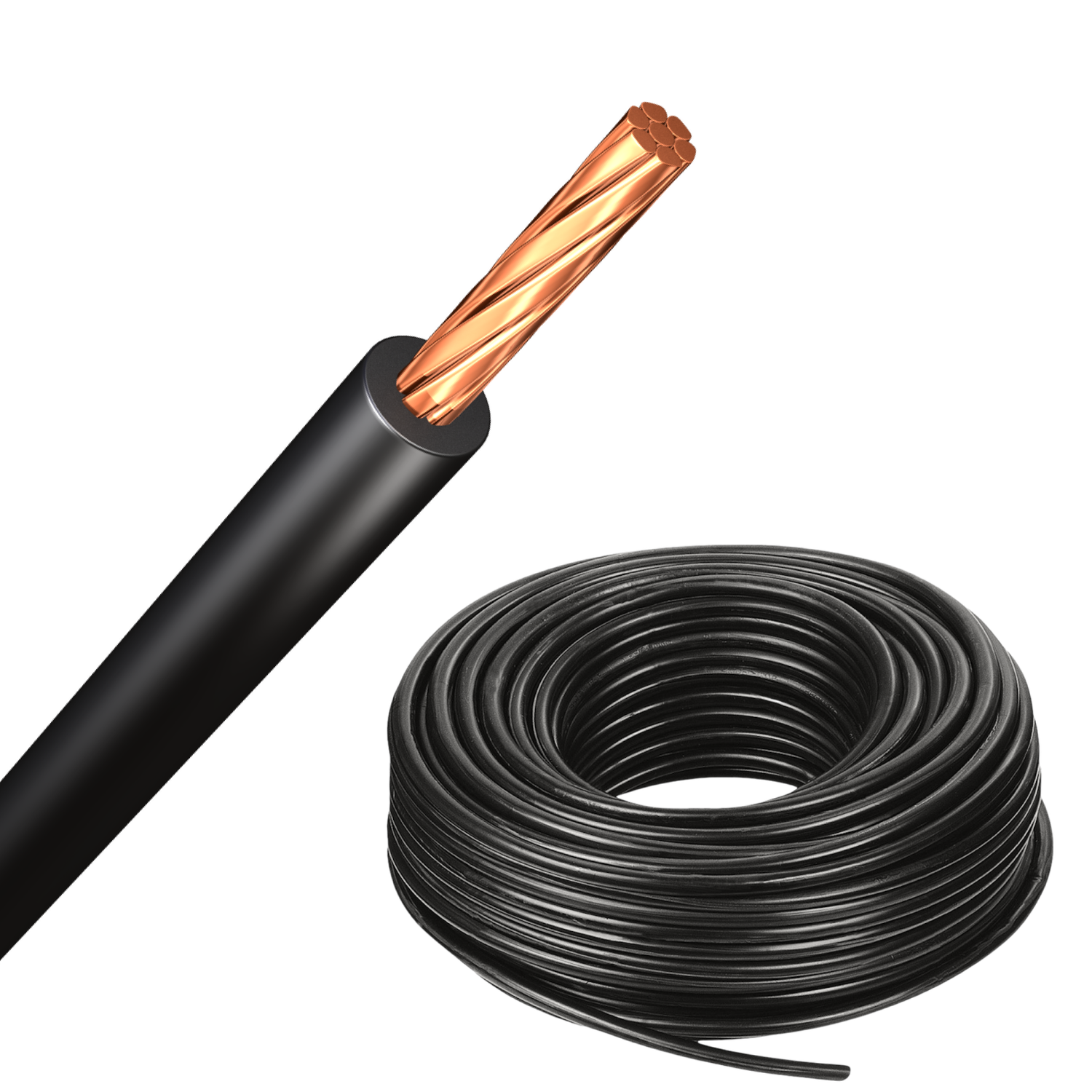 Изображение товара Провод Рэмкабель ПуГВ 1x10 10 м цвет черный ГОСТ