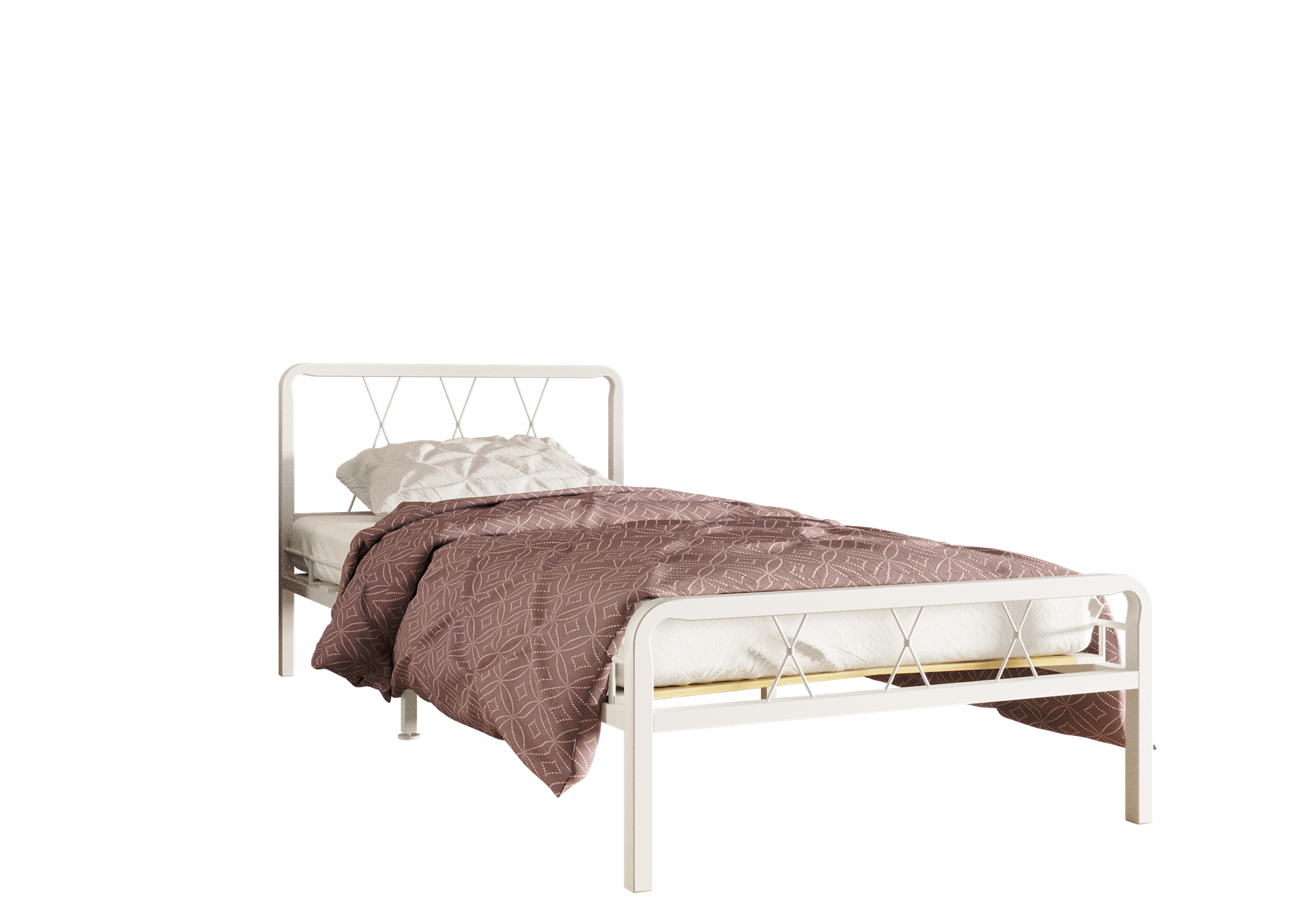 Изображение товара Кровать Форвард-Мебель КМД 18 Клэр 900x2000 белый металлолегкая и прочная