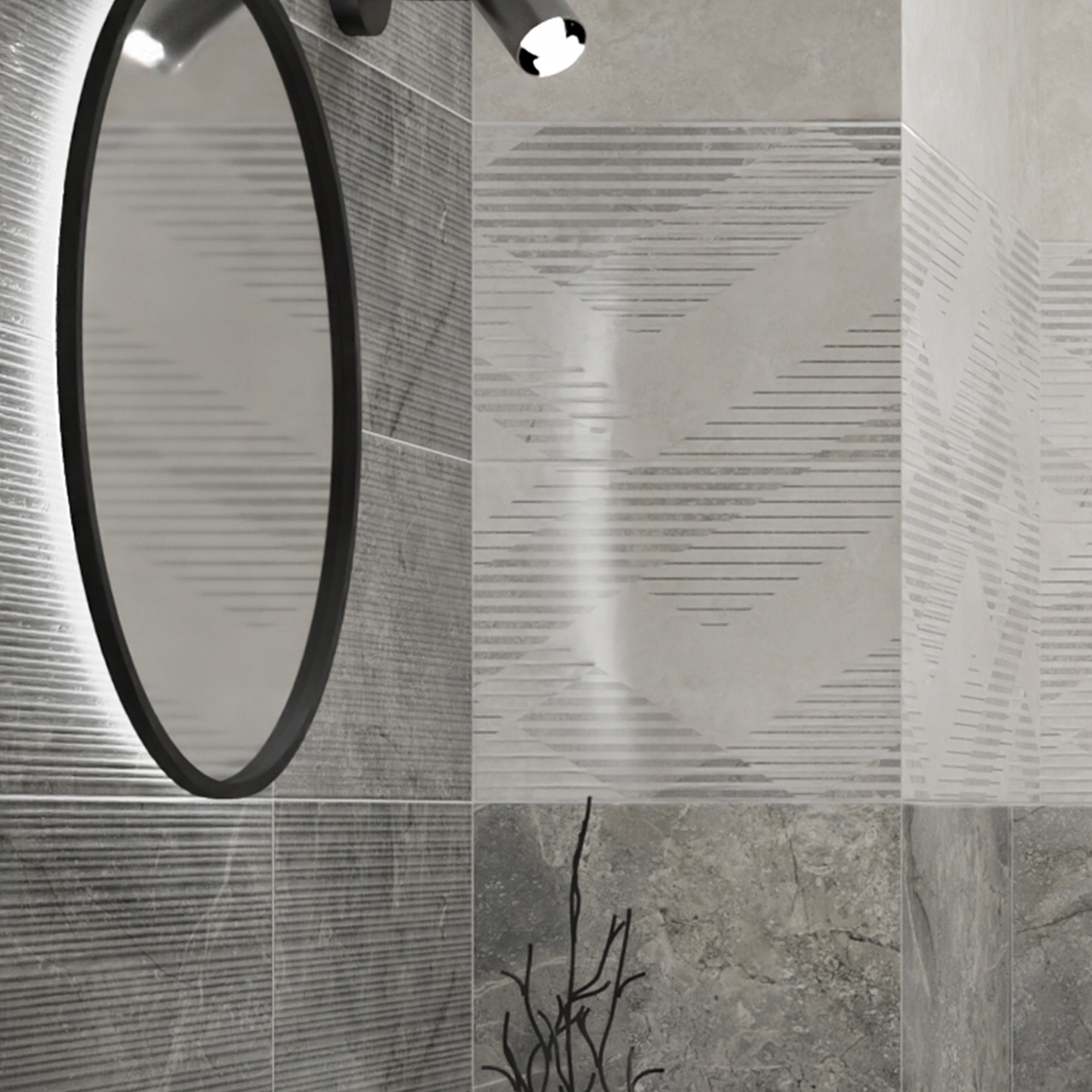 Изображение товара Плитка настенная Azori Torrente Strut 31.5x63 см темно-бежевого цвета