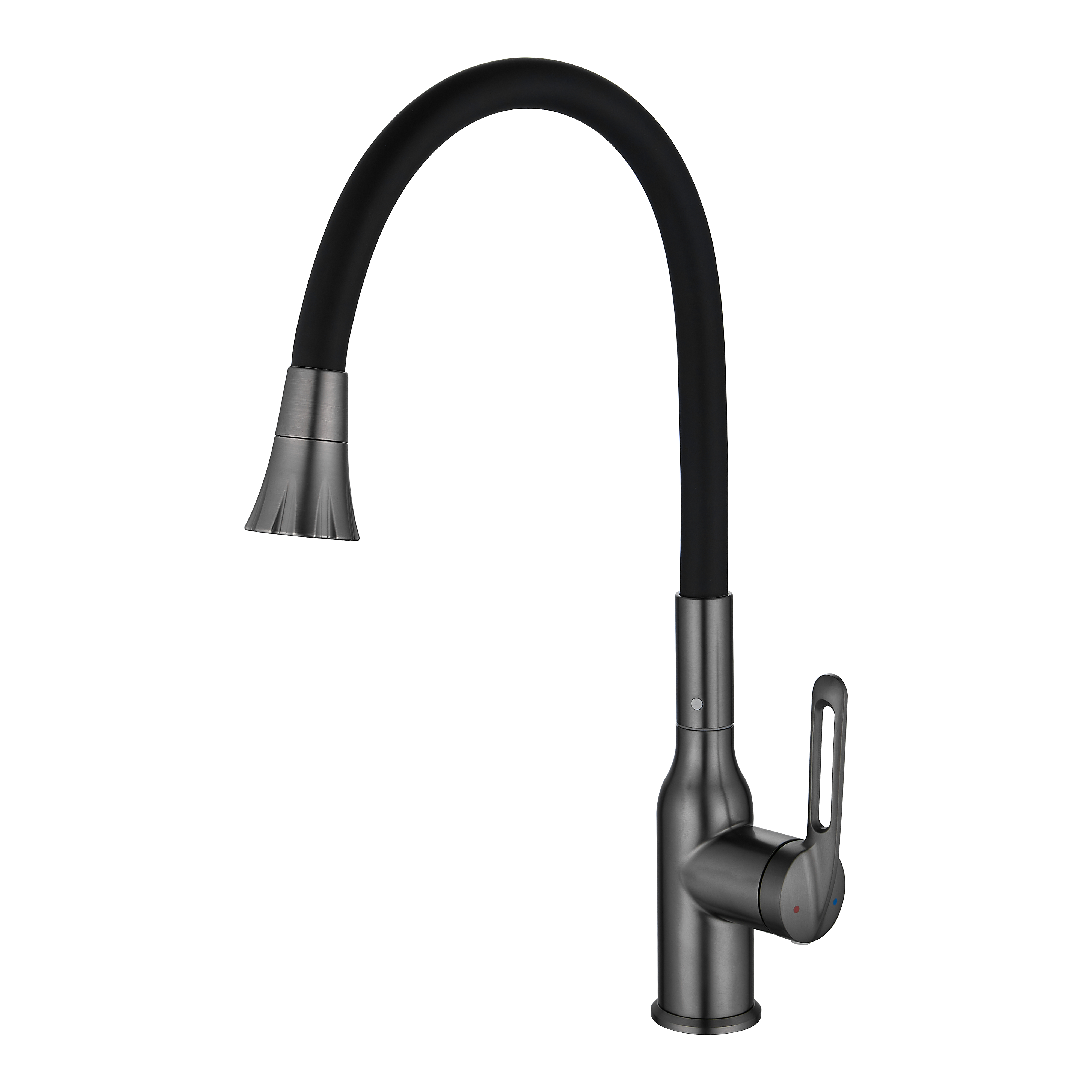 Смеситель для кухни Haiba HB HB73825-3 общая высота 42 см цвет оружейная сталь - 1