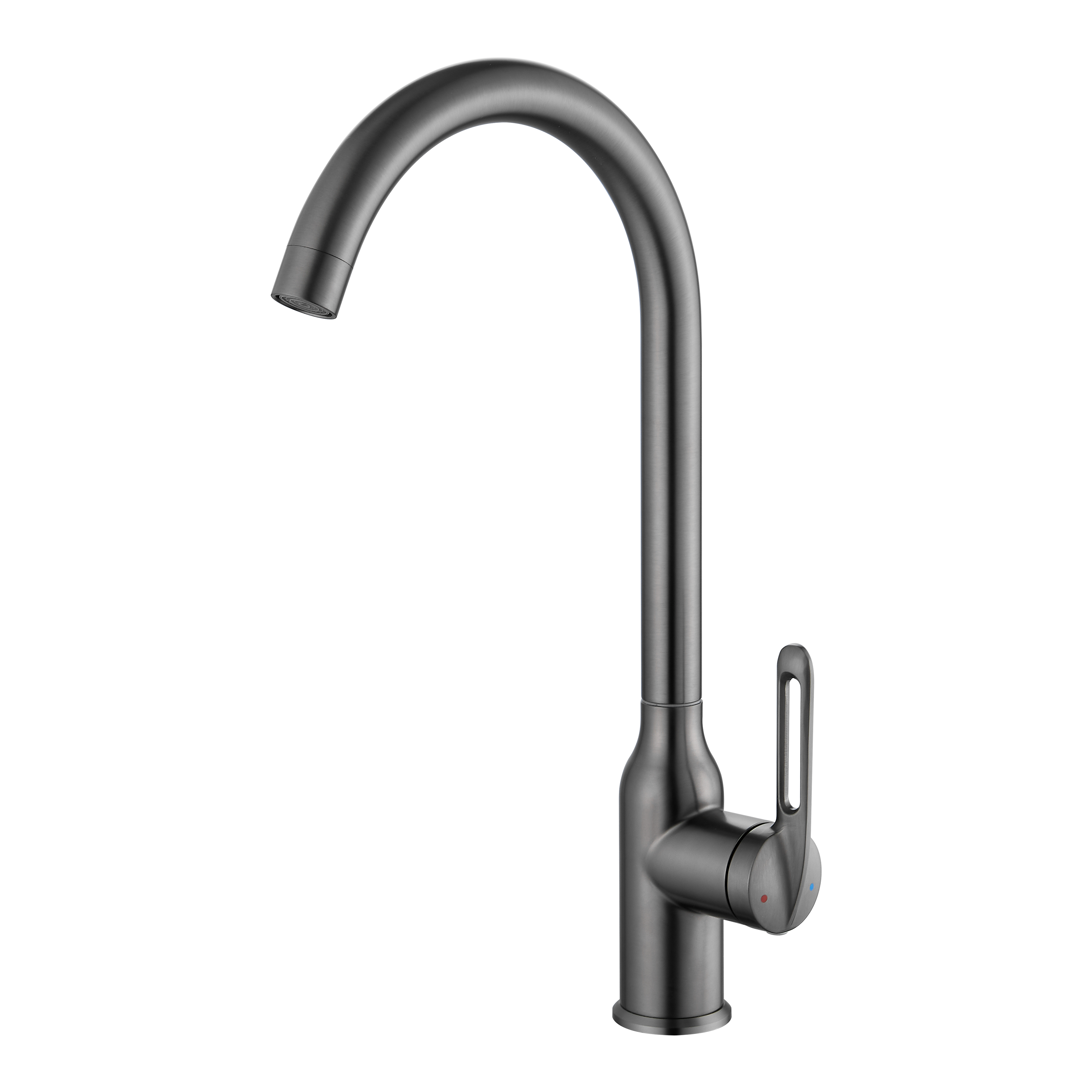 Смеситель для кухни Haiba HB HB70825-3 общая высота 37.5 см цвет оружейная сталь - 1