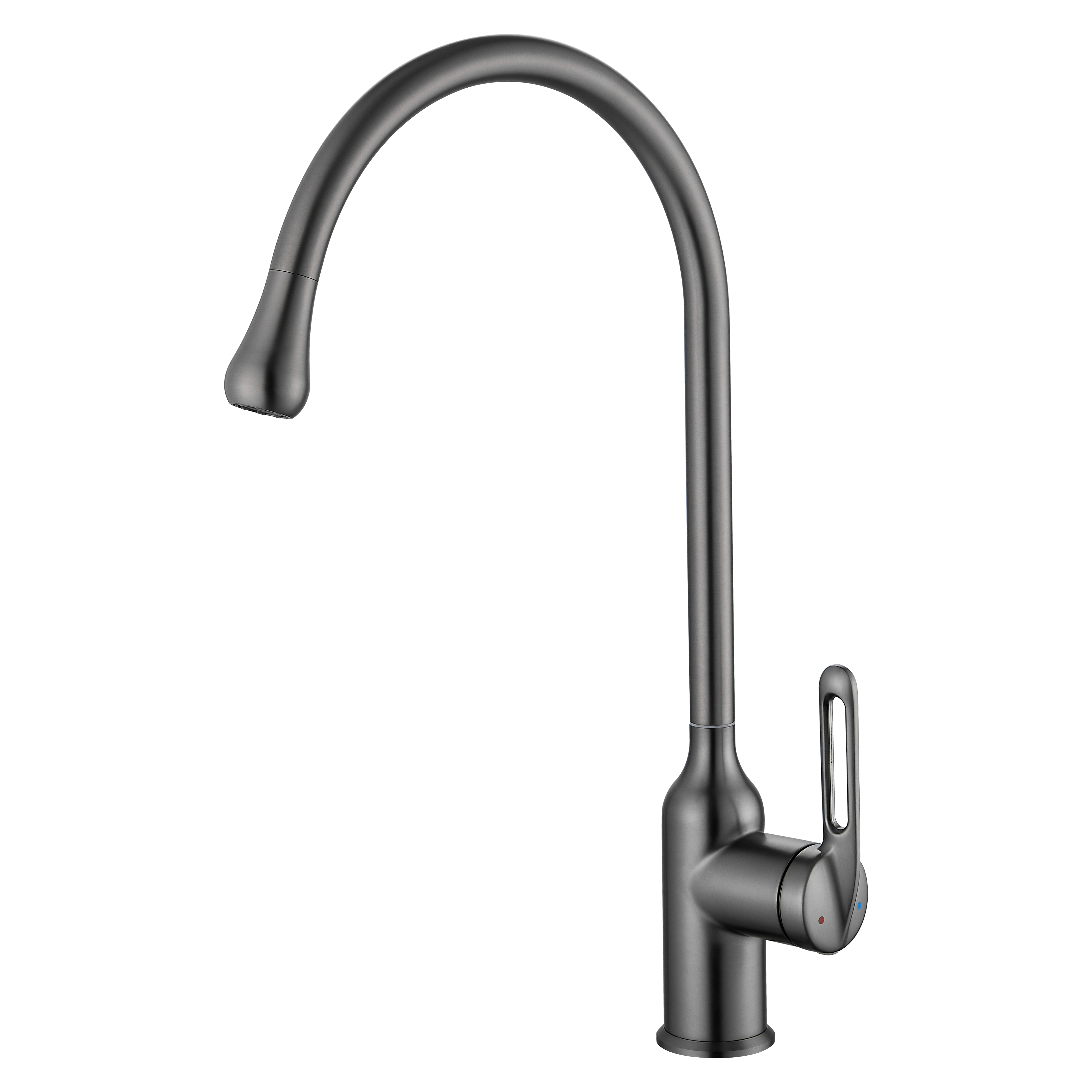 Смеситель для кухни Haiba HB HB71825-3 общая высота 42 см цвет оружейная сталь - 1