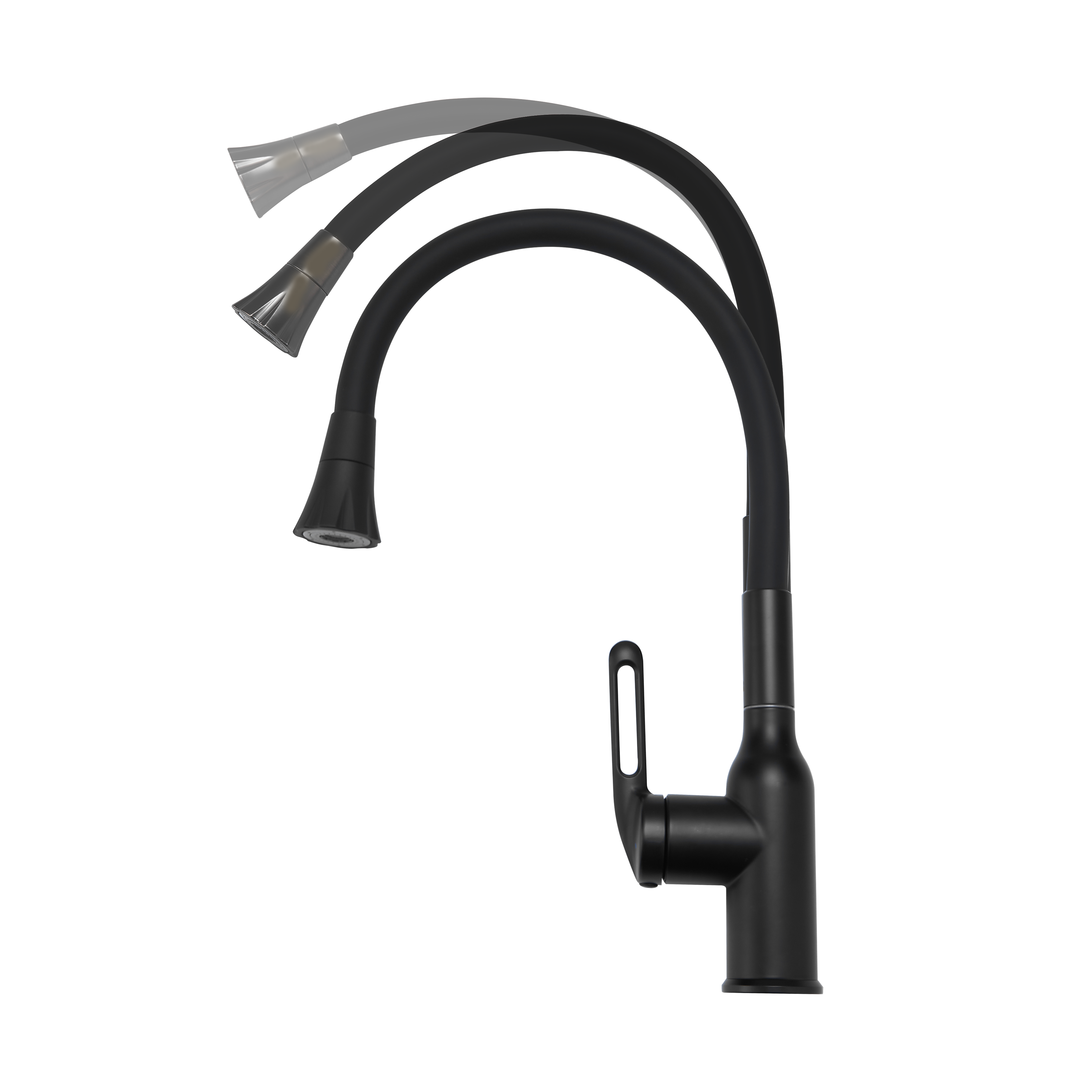 Смеситель для кухни Haiba HB HB73825-7 общая высота 42 см цвет черный - 3