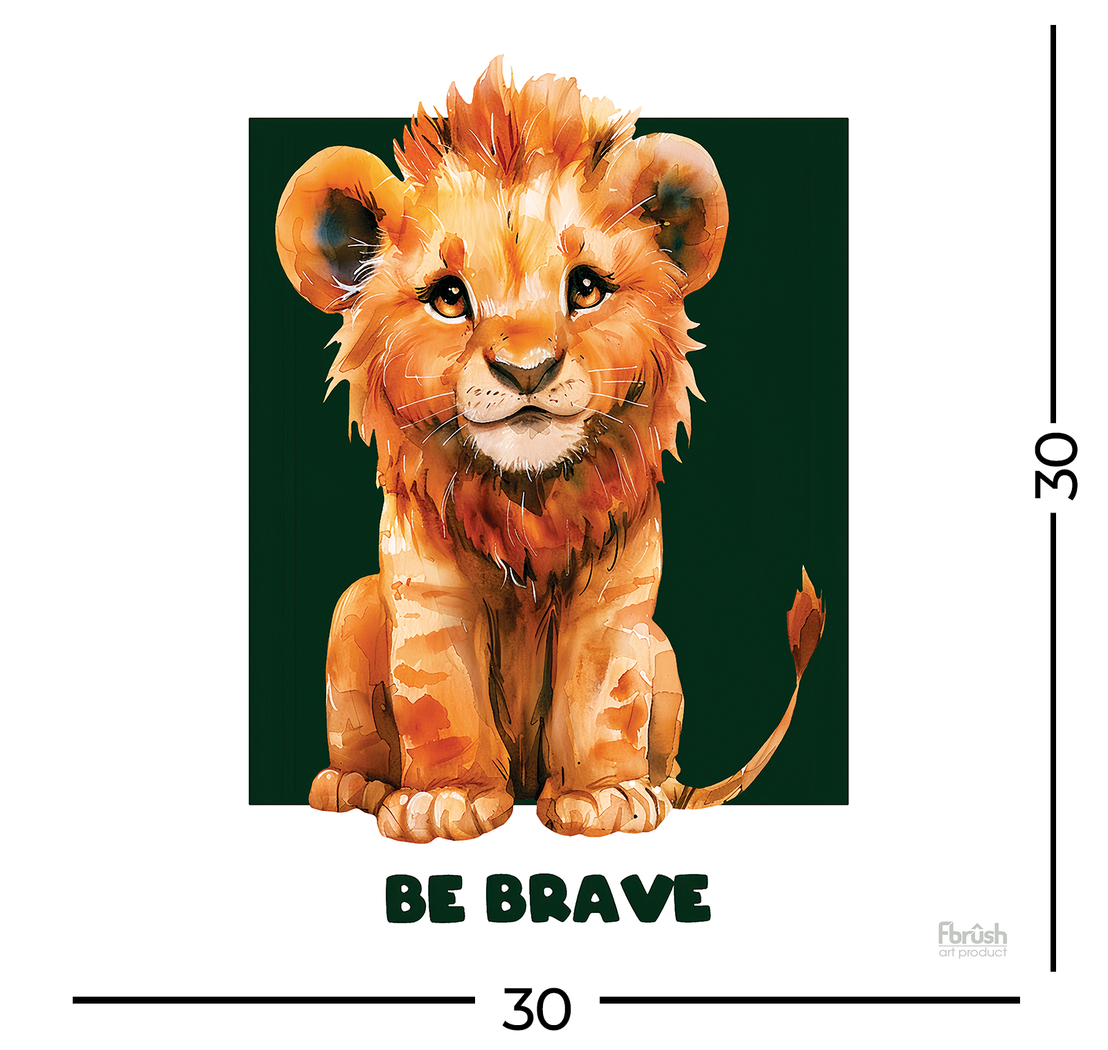Картина Fbrush Будь храбрым 30x30 см
