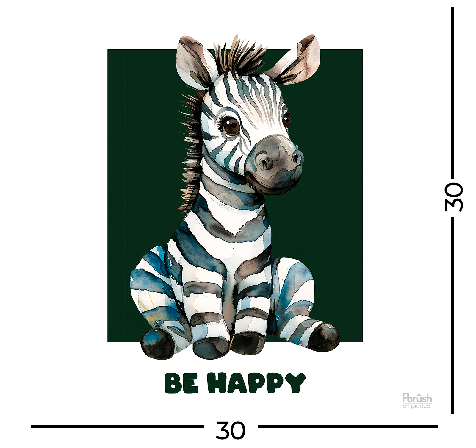 Картина Fbrush Будь счастлив 30x30 см