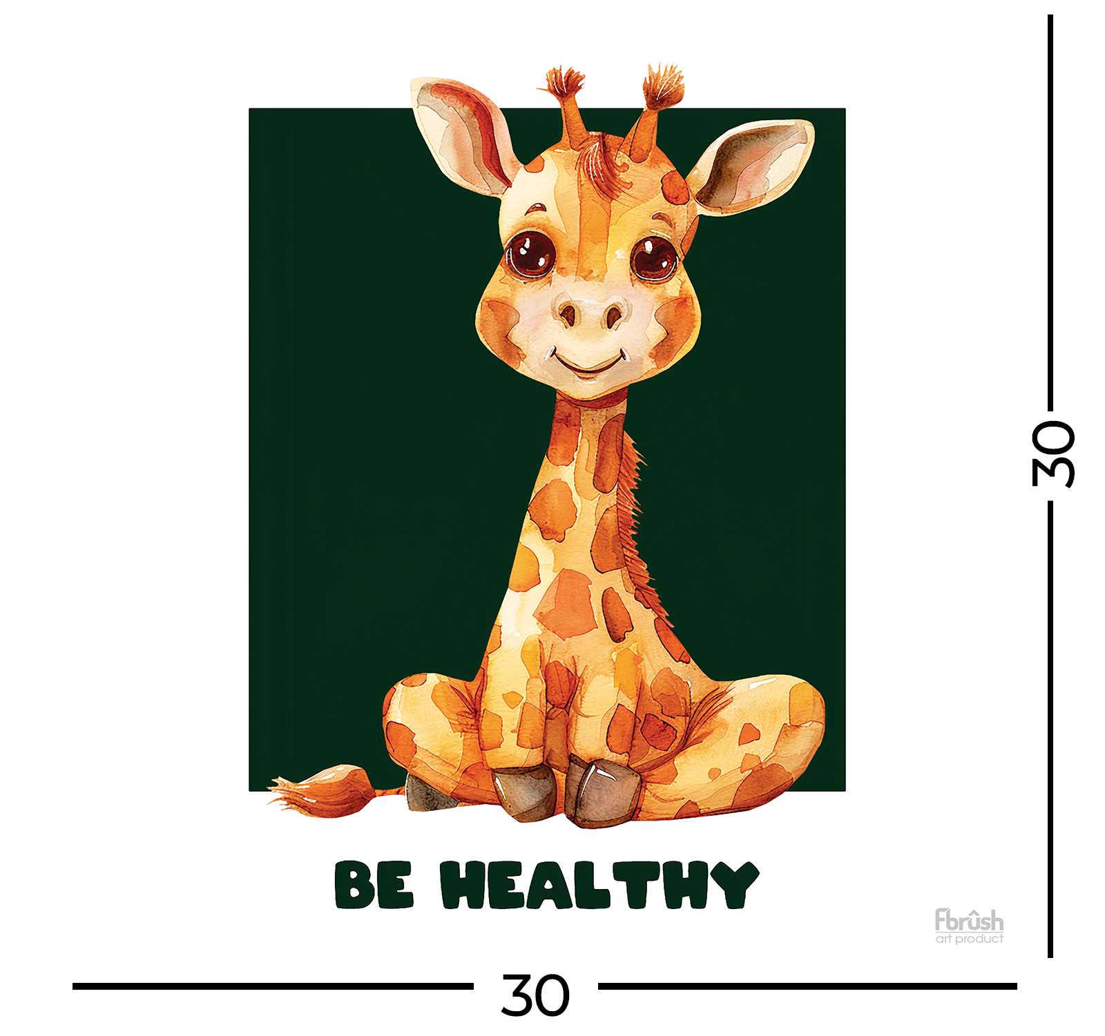 Картина Fbrush Будь здоровым 30x30 см
