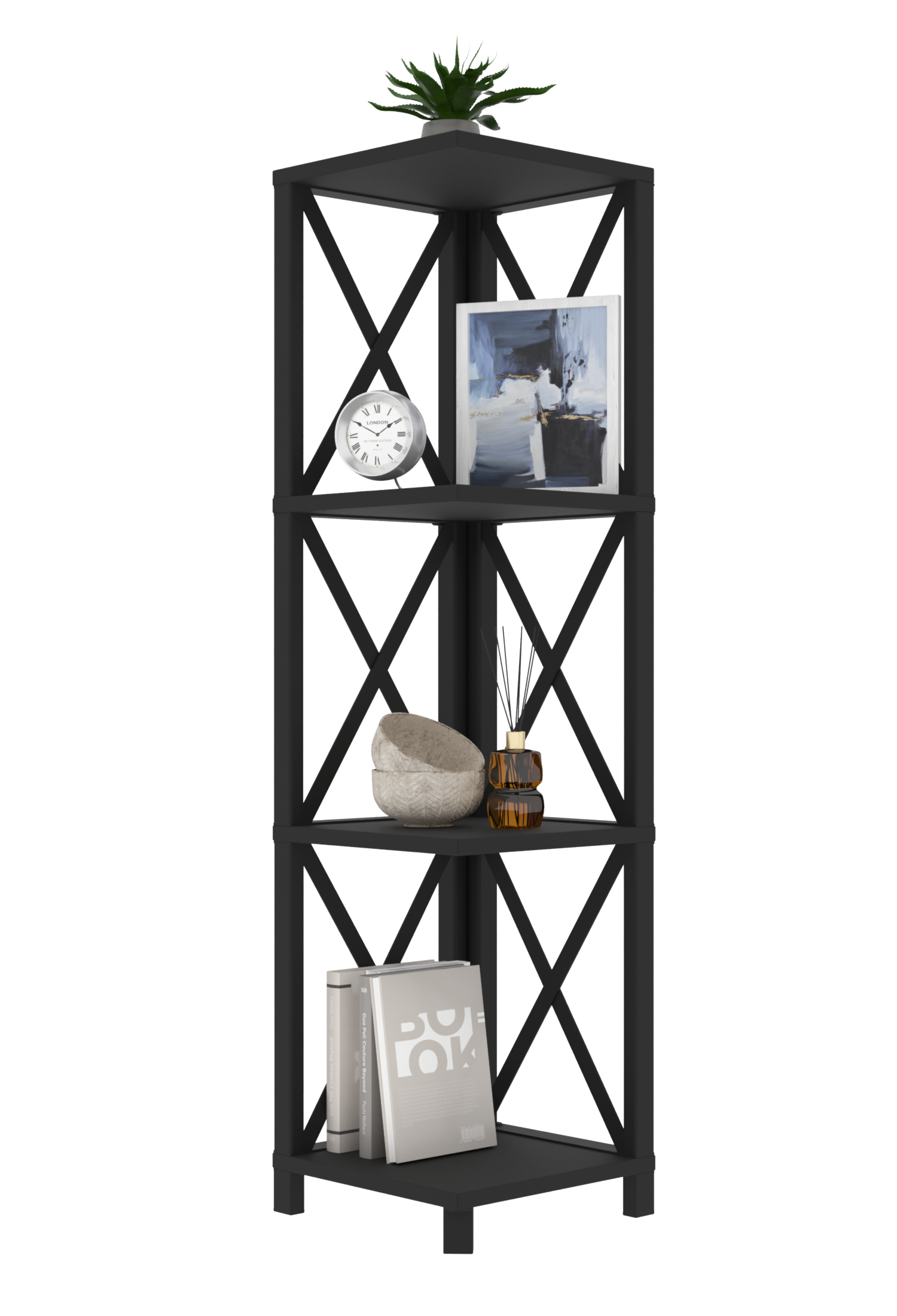 Изображение товара Стеллаж MAKE MEBEL Стеллаж Лофт Слим-4 29x112x29 см