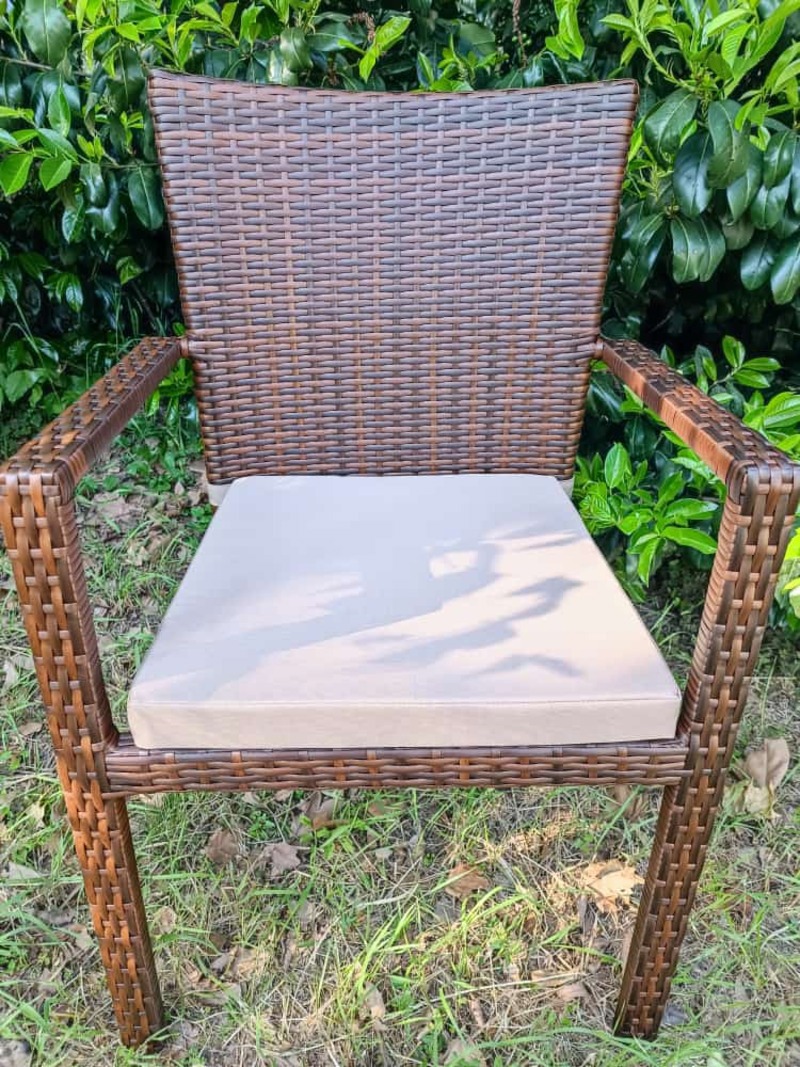 Изображение товара Садовый стул без подушки Sunset Милан 58 см x 58 см x 90 см искусственный ротанг коричневый 1 шт