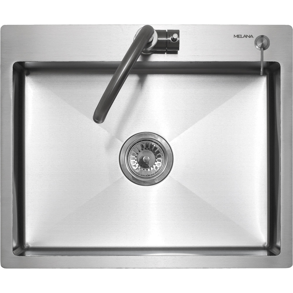 Изображение товара Мойка для кухни врезная MELANA R6050H 60x50 см с дозатором и глубокой чашей